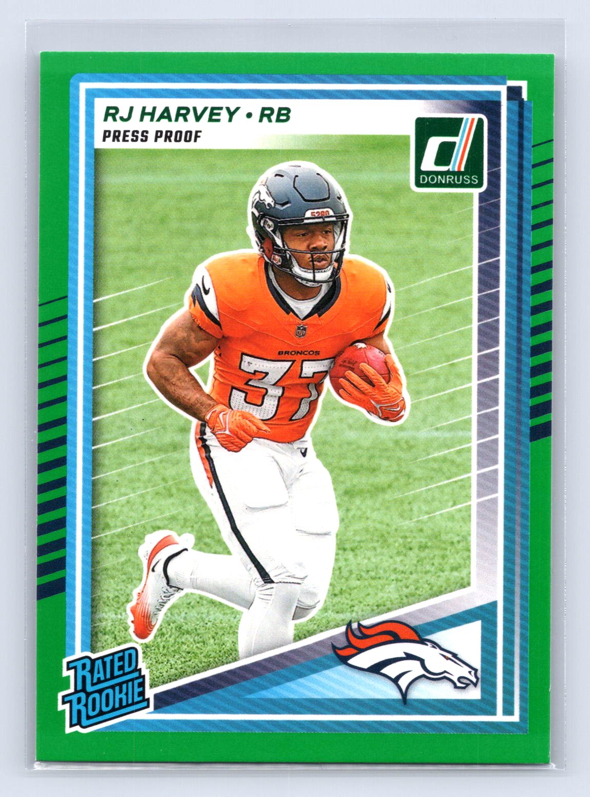RJ Harvey 2025 Donruss Green Rated Rookie RC RJ Harvey 2025 Donruss Green Rated Rookie RC