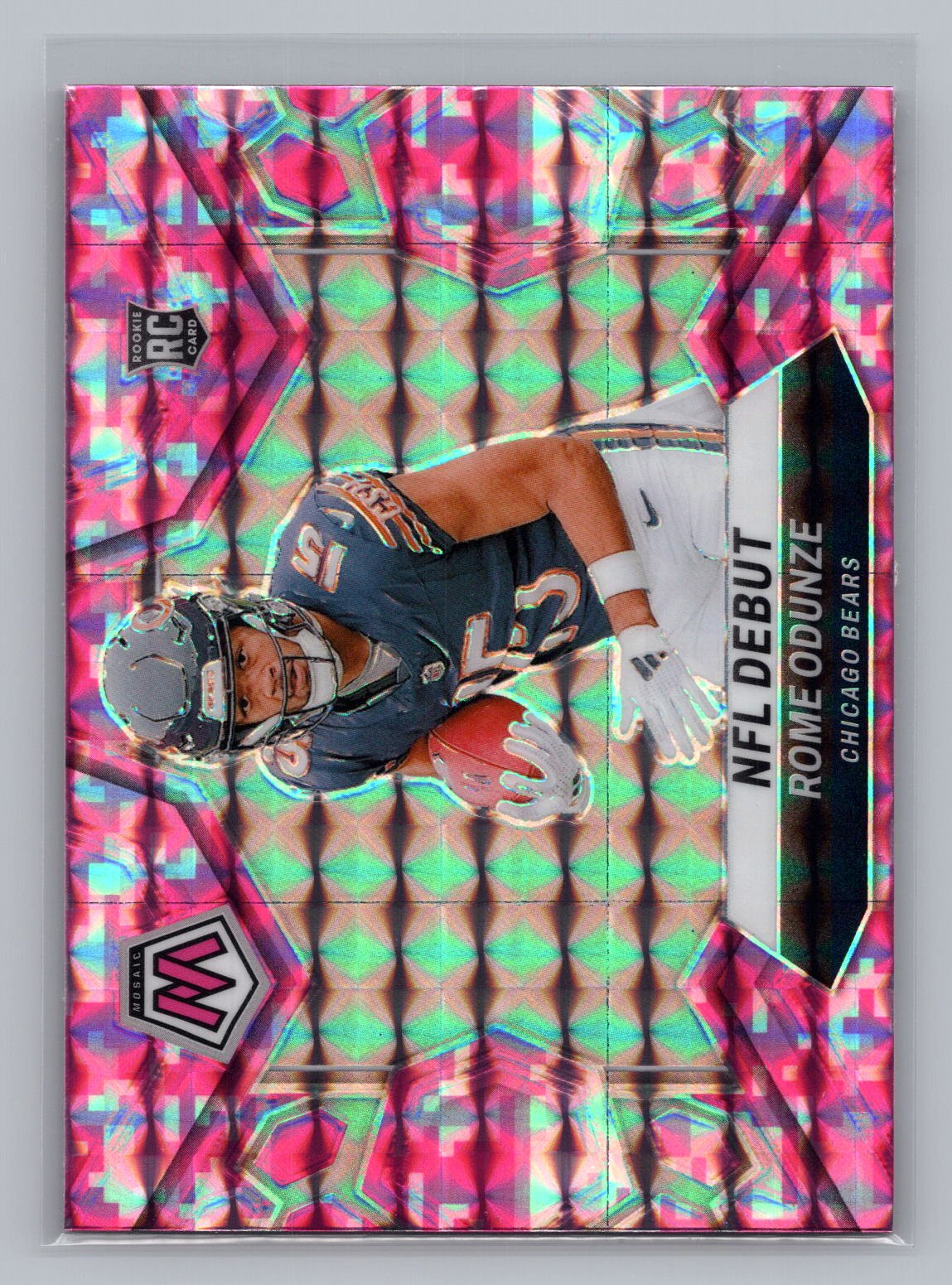 Rome Odunze 2024 Mosaic Pink Refractor Rookie RC NFL Debut Rome Odunze 2024 Mosaic Pink Refractor Rookie RC NFL Debut