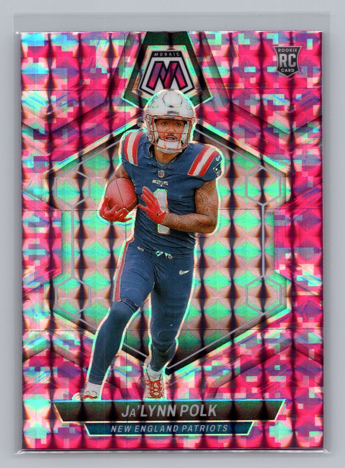 Ja’Lynn Polk 2024 Mosaic Pink Refractor Rookie RC Ja'Lynn Polk 2024 Mosaic Pink Refractor Rookie RC