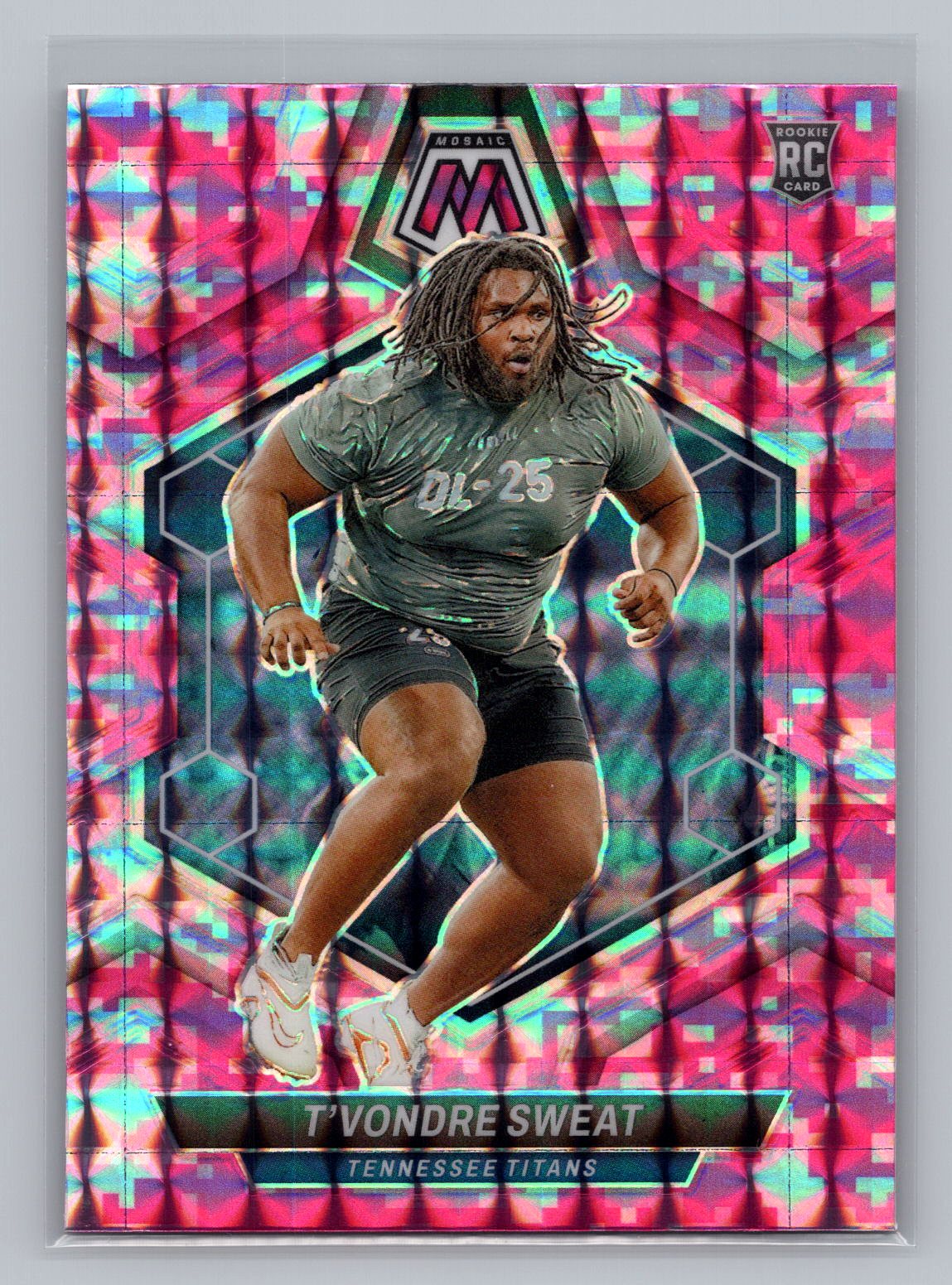 T’Vondre Sweat 2024 Mosaic Pink Refractor Rookie RC T'Vondre Sweat 2024 Mosaic Pink Refractor Rookie RC