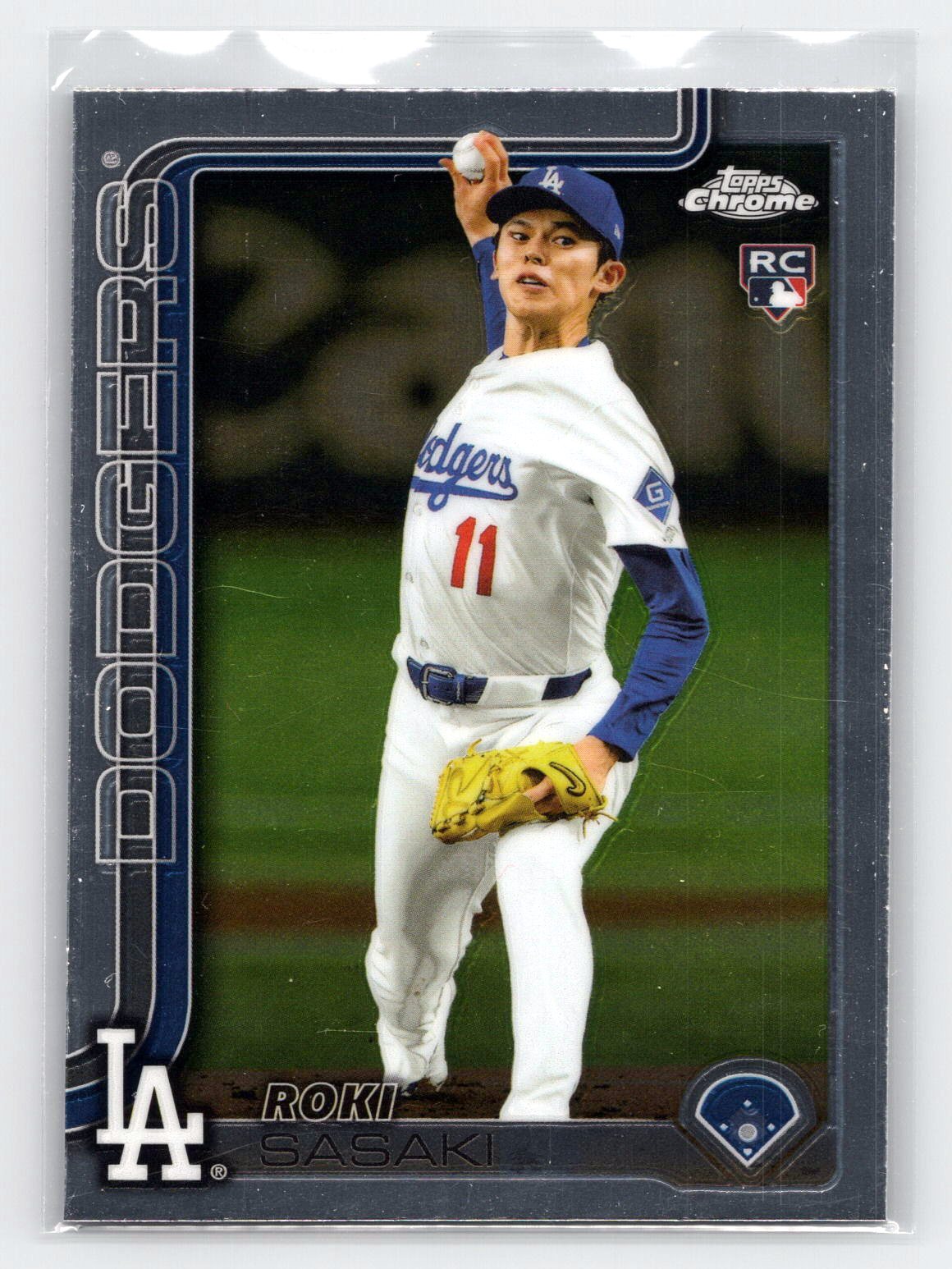 RokI Sasaki 2025 Topps Chrome Rookie RC RokI Sasaki 2025 Topps Chrome Rookie RC