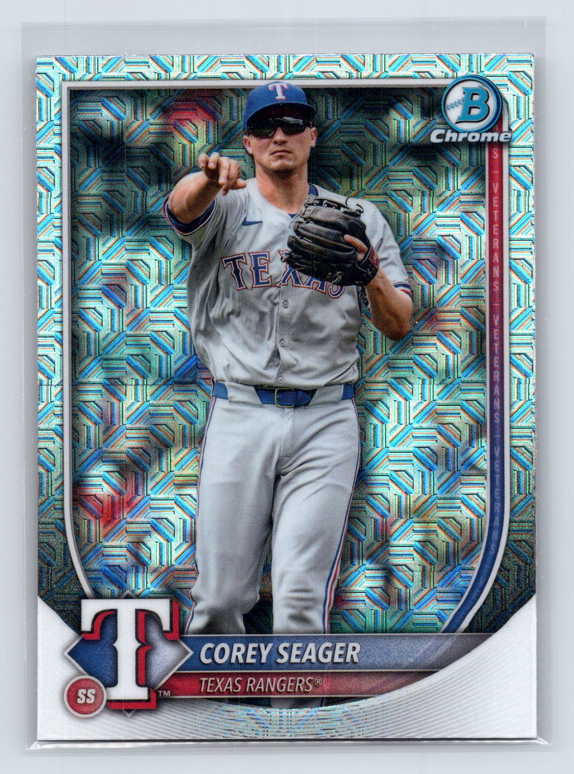 Corey Seager 2025 Bowman Chrome Mojo Refractor Corey Seager 2025 Bowman Chrome Mojo Refractor