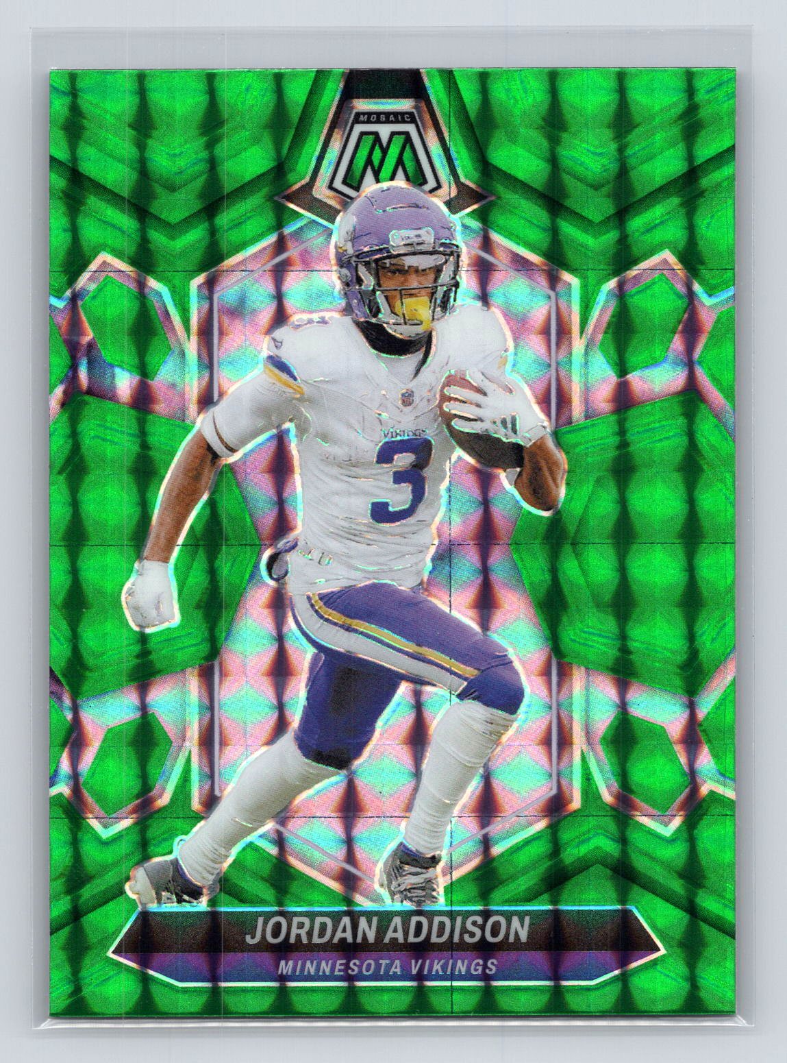 Jordan Addison 2024 Mosaic Green Refractor Jordan Addison 2024 Mosaic Green Refractor