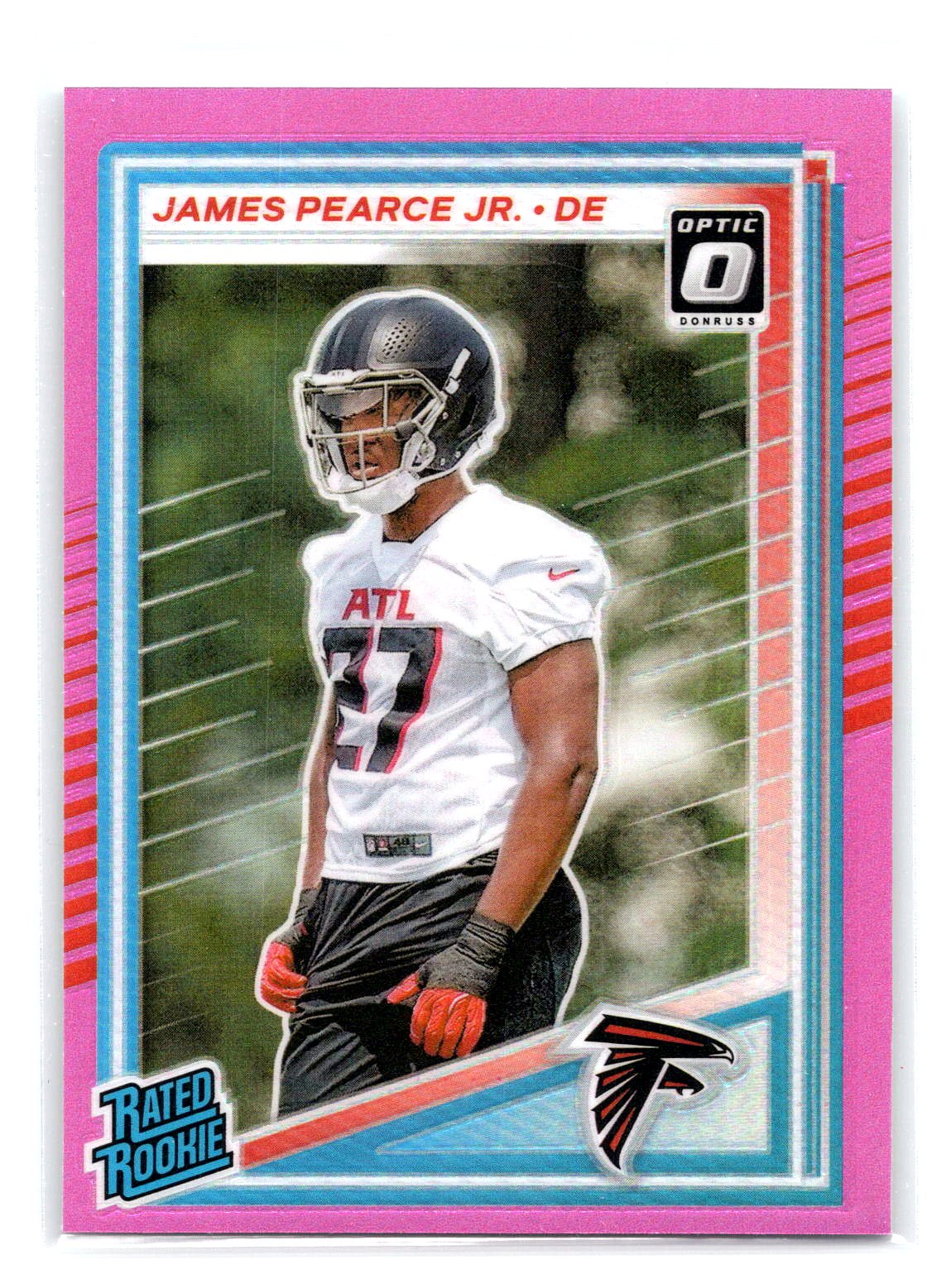 James Pearce Jr. 2025 Donruss Optic Pink Holo Rookie RC James Pearce Jr. 2025 Donruss Optic Pink Holo Rookie RC