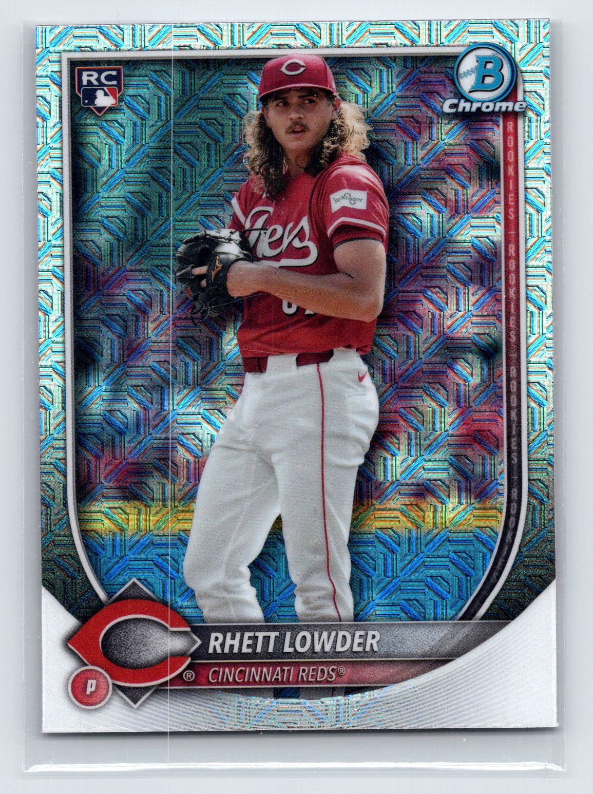 Rhett Lowder 2025 Bowman Chrome Mojo Refractor RC Rookie Rhett Lowder 2025 Bowman Chrome Mojo Refractor RC Rookie
