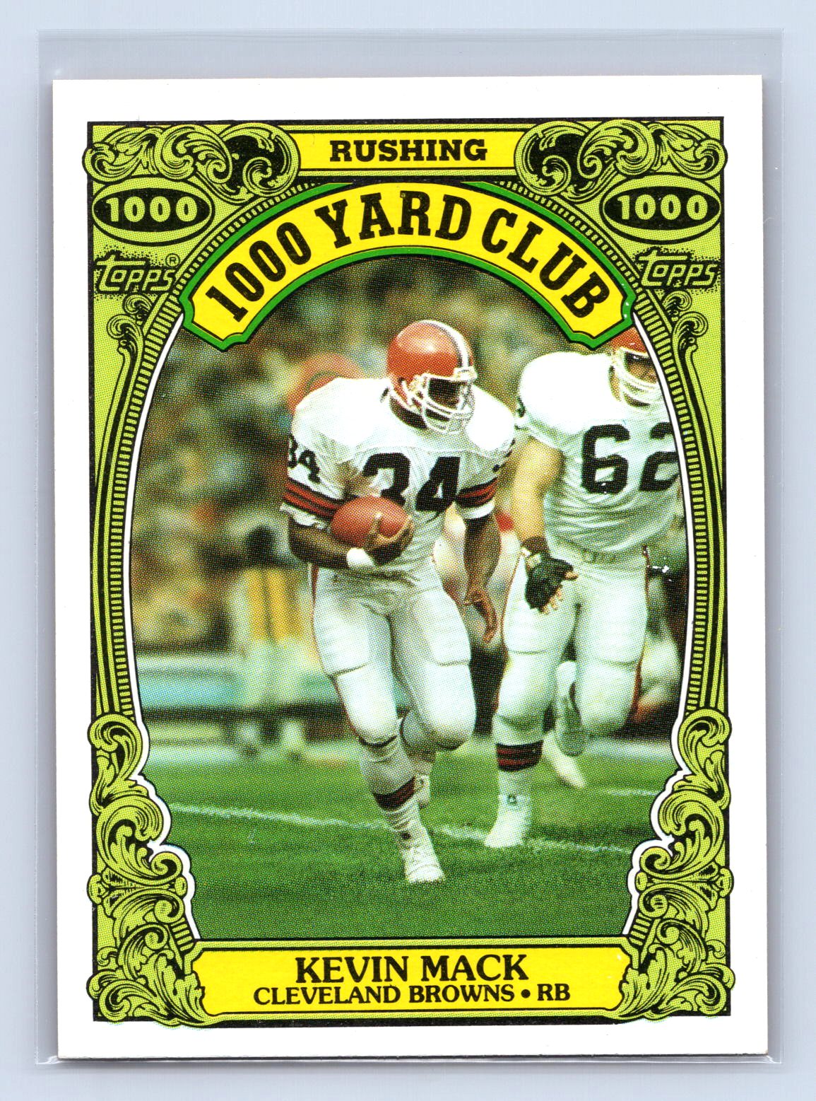 Kevin Mack 1986 Topps 1000 Yard Club Kevin Mack 1986 Topps 1000 Yard Club