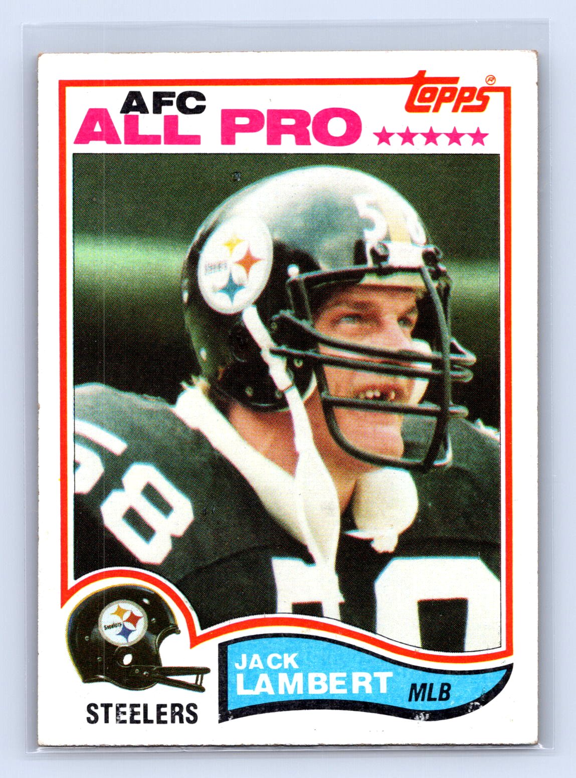Jack Lambert 1982 Topps AFC All Pro Jack Lambert 1982 Topps AFC All Pro