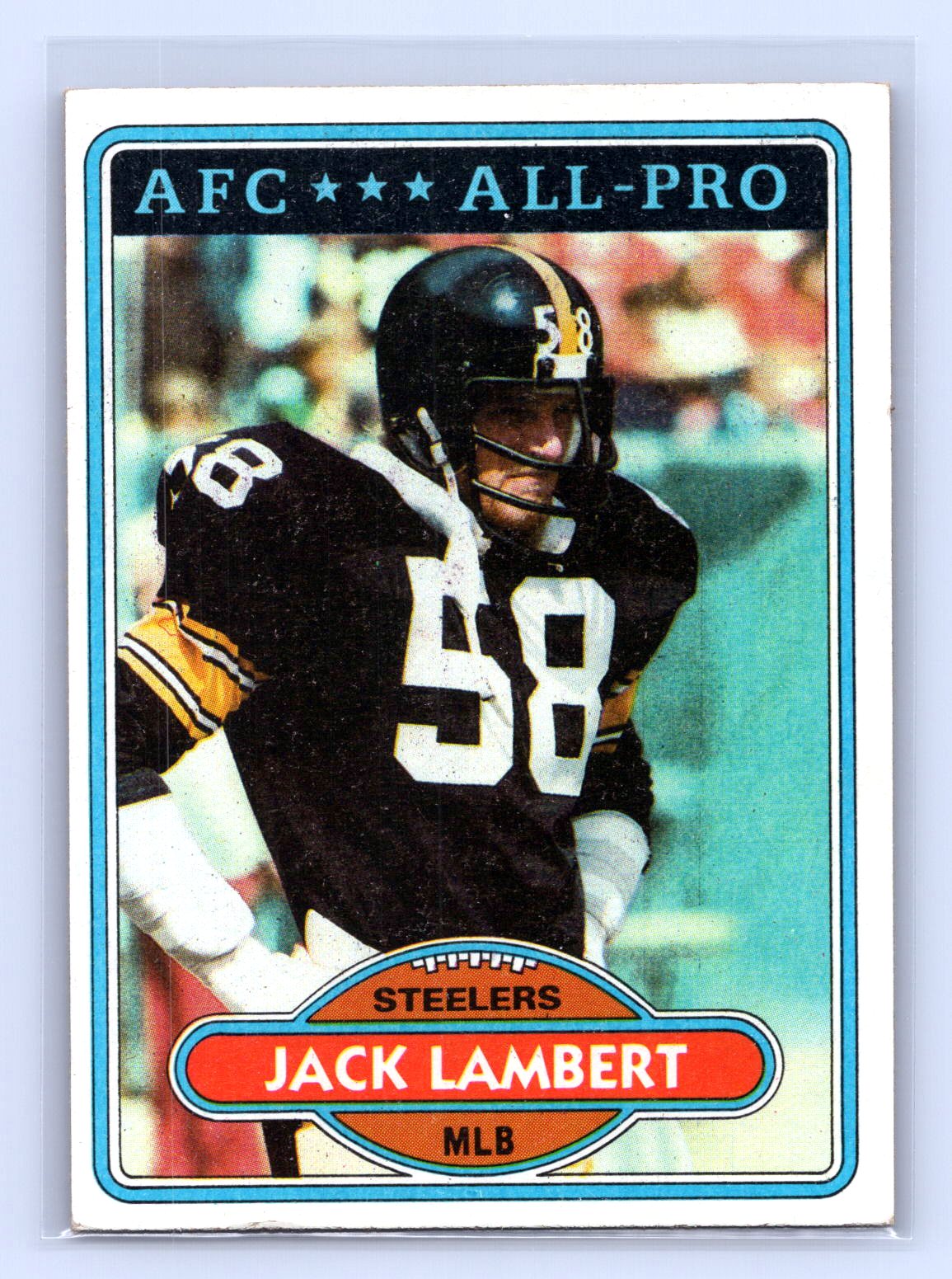 Jack Lambert 1980 Topps AFC All Pro Jack Lambert 1980 Topps AFC All Pro