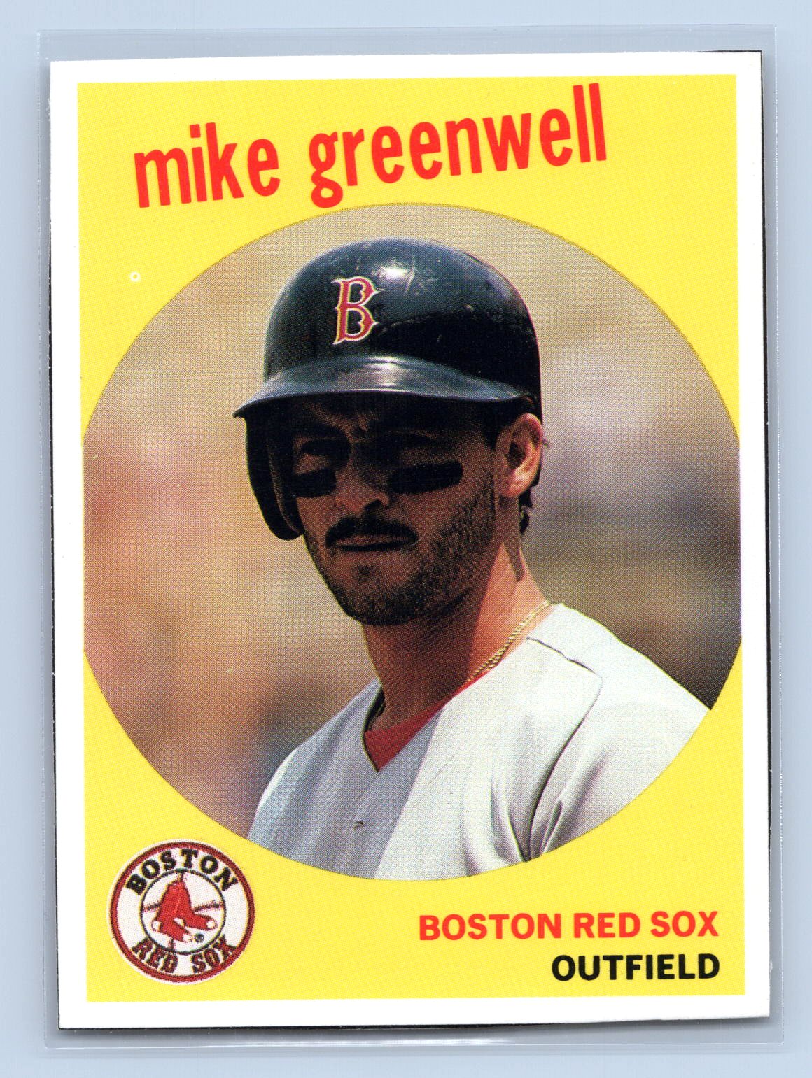 Mike Greenwell 1989 Baseball Cards Magazine Repli-Cards Mike Greenwell 1989 Baseball Cards Magazine Repli-Cards