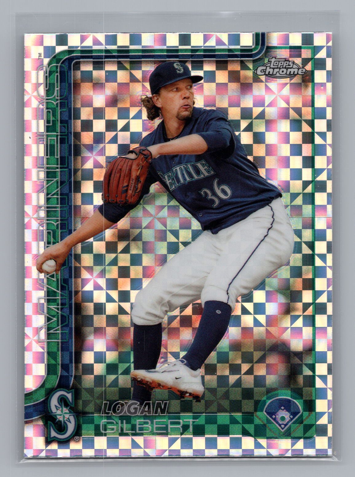 Logan Gilbert 2025 Topps Chrome Mojo Refractor Logan Gilbert 2025 Topps Chrome Mojo Refractor