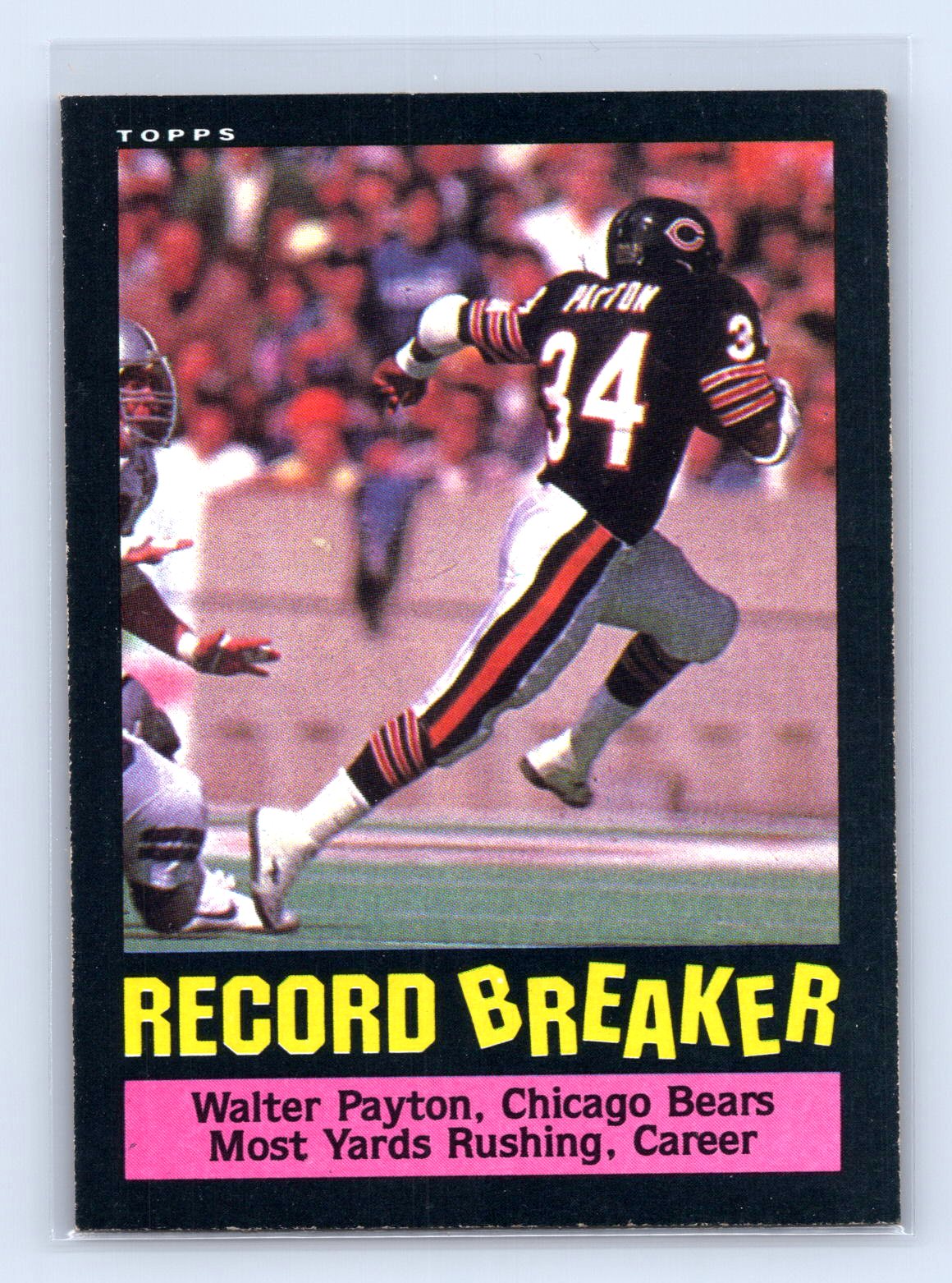 Walter Payton 1985 Topps Record Breaker Walter Payton 1985 Topps Record Breaker