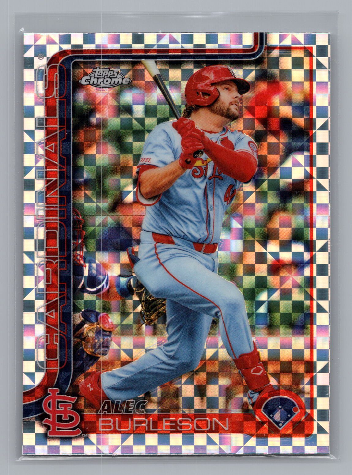 Alec Burleson 2025 Topps Chrome Mojo Refractor Alec Burleson 2025 Topps Chrome Mojo Refractor