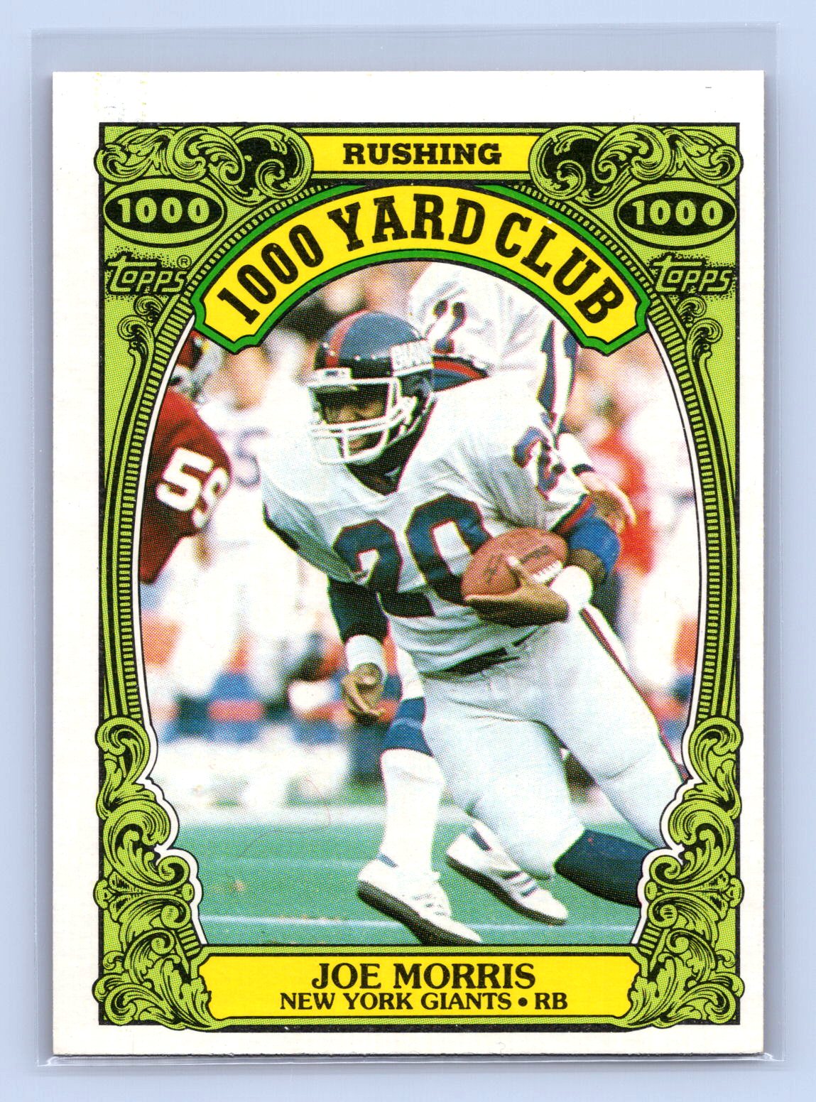 Joe Morris 1986 Topps 1000 Yard Club Joe Morris 1986 Topps 1000 Yard Club