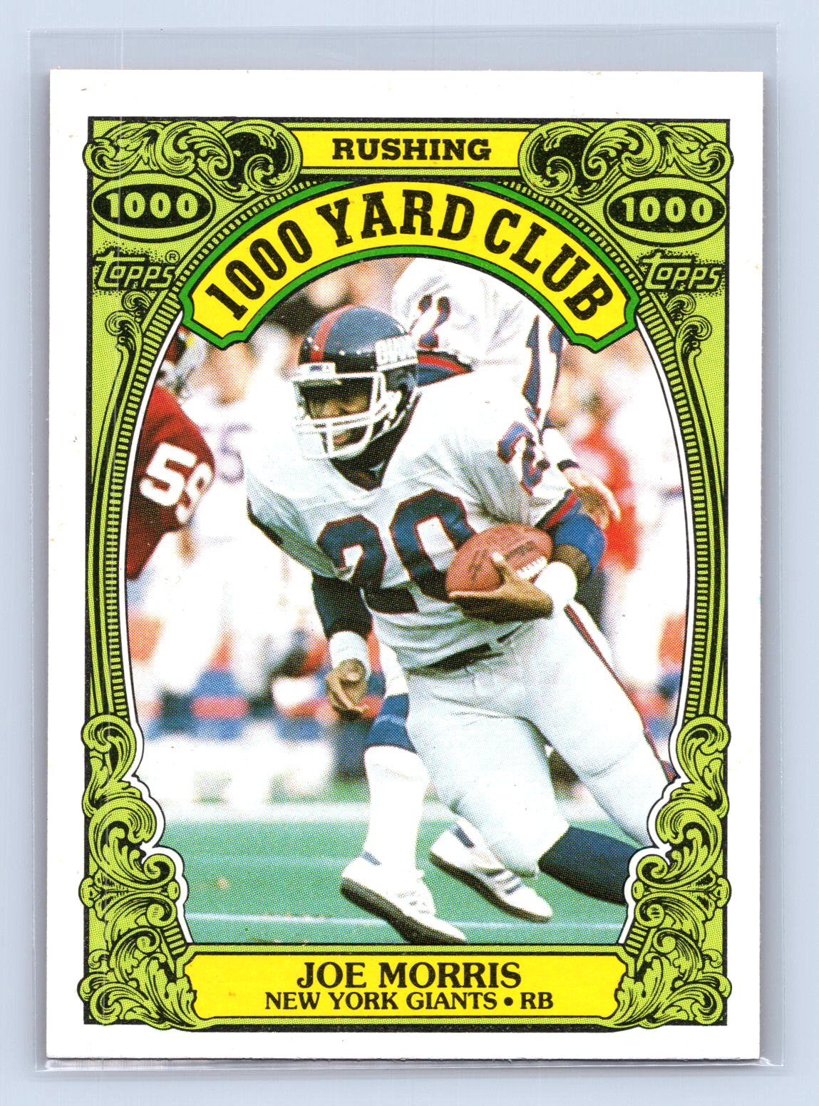 Joe Morris 1986 Topps 1000 Yard Club Joe Morris 1986 Topps 1000 Yard Club