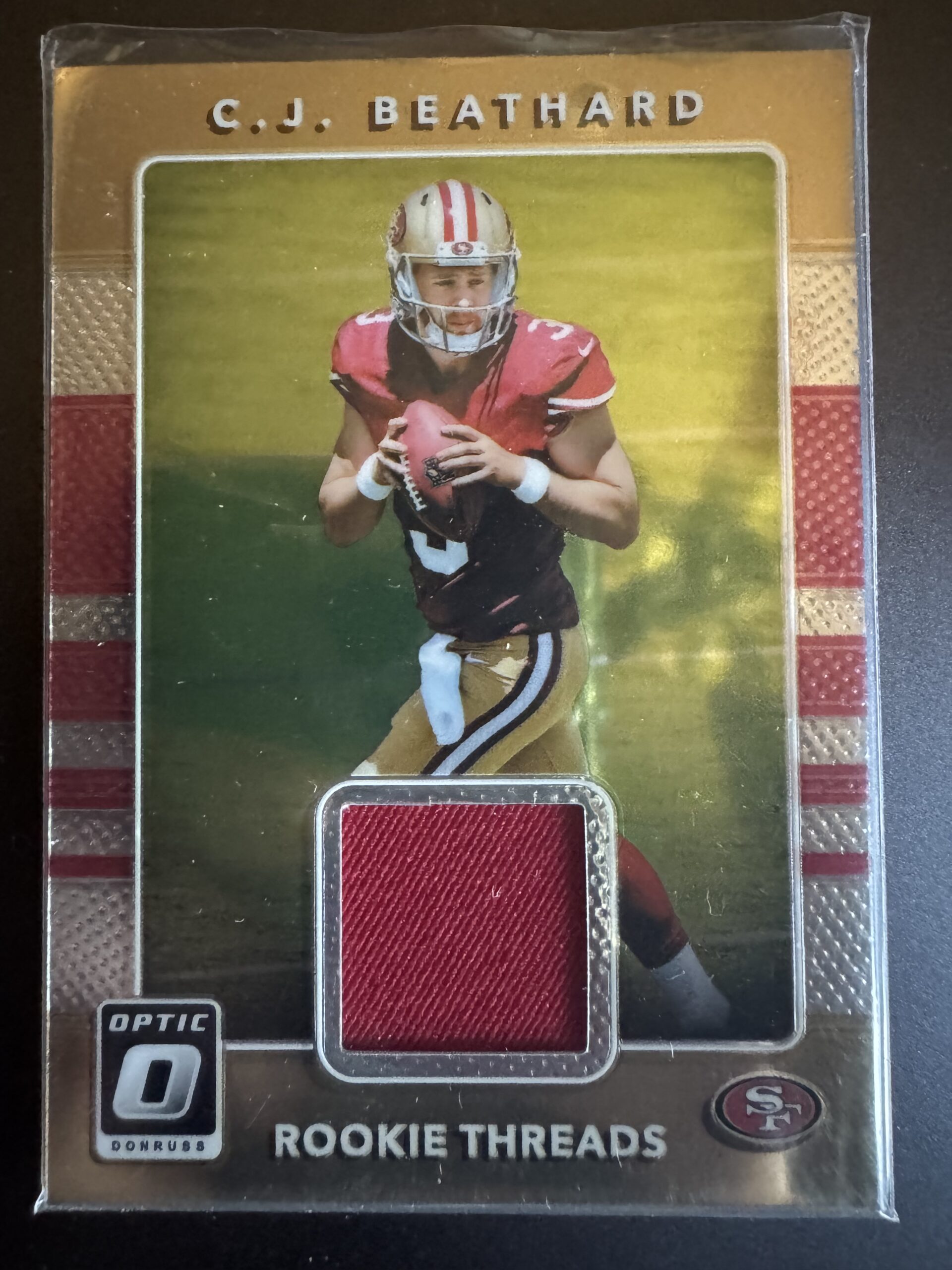 C.J. Beathard Donruss Optic Rookie Threads Patch 49ers C.J. Beathard Donruss Optic Rookie Threads Patch 49ers