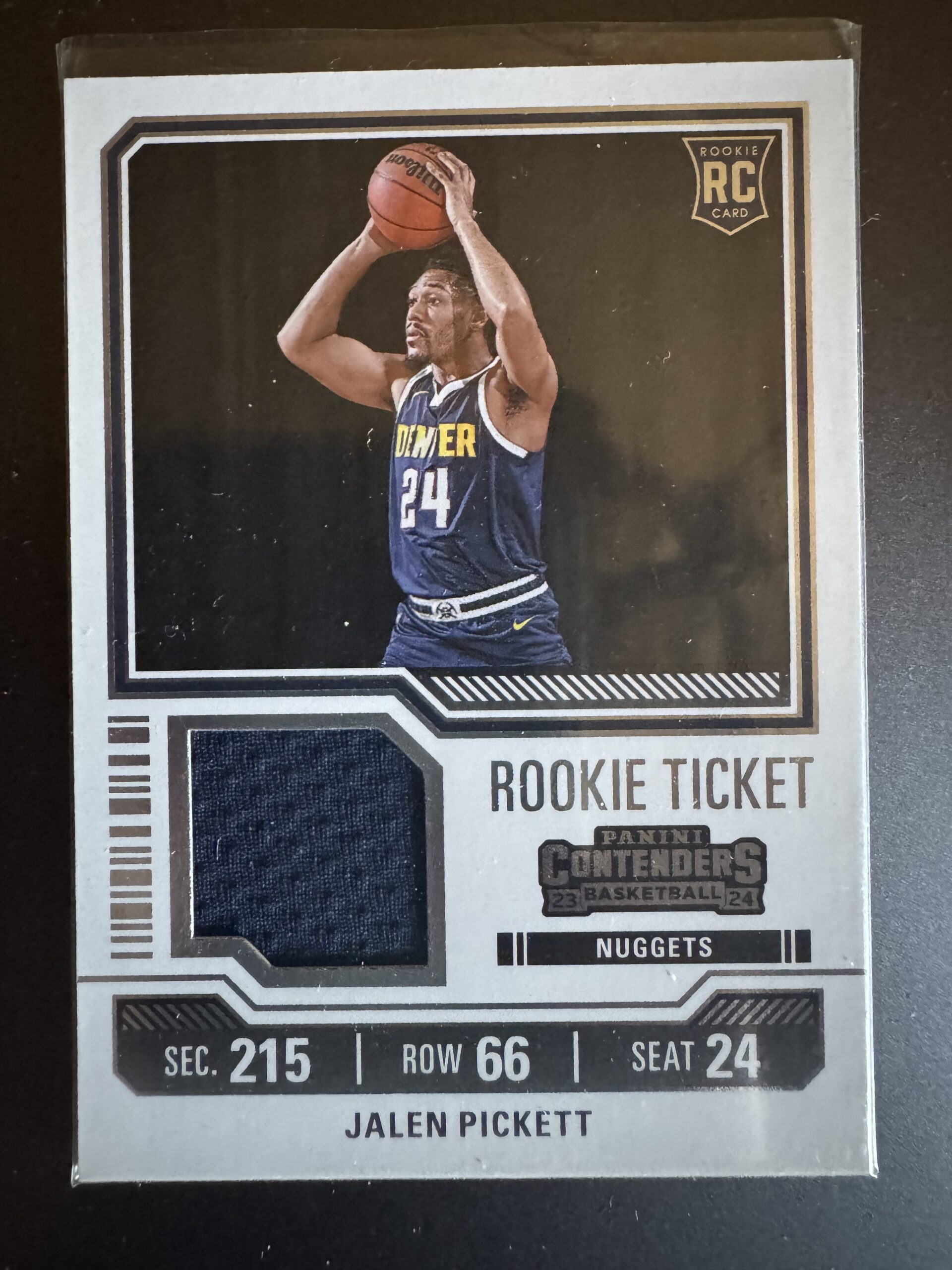 Jalen Pickett Contenders Rookie Ticket Patch Nuggets Jalen Pickett Contenders Rookie Ticket Patch Nuggets