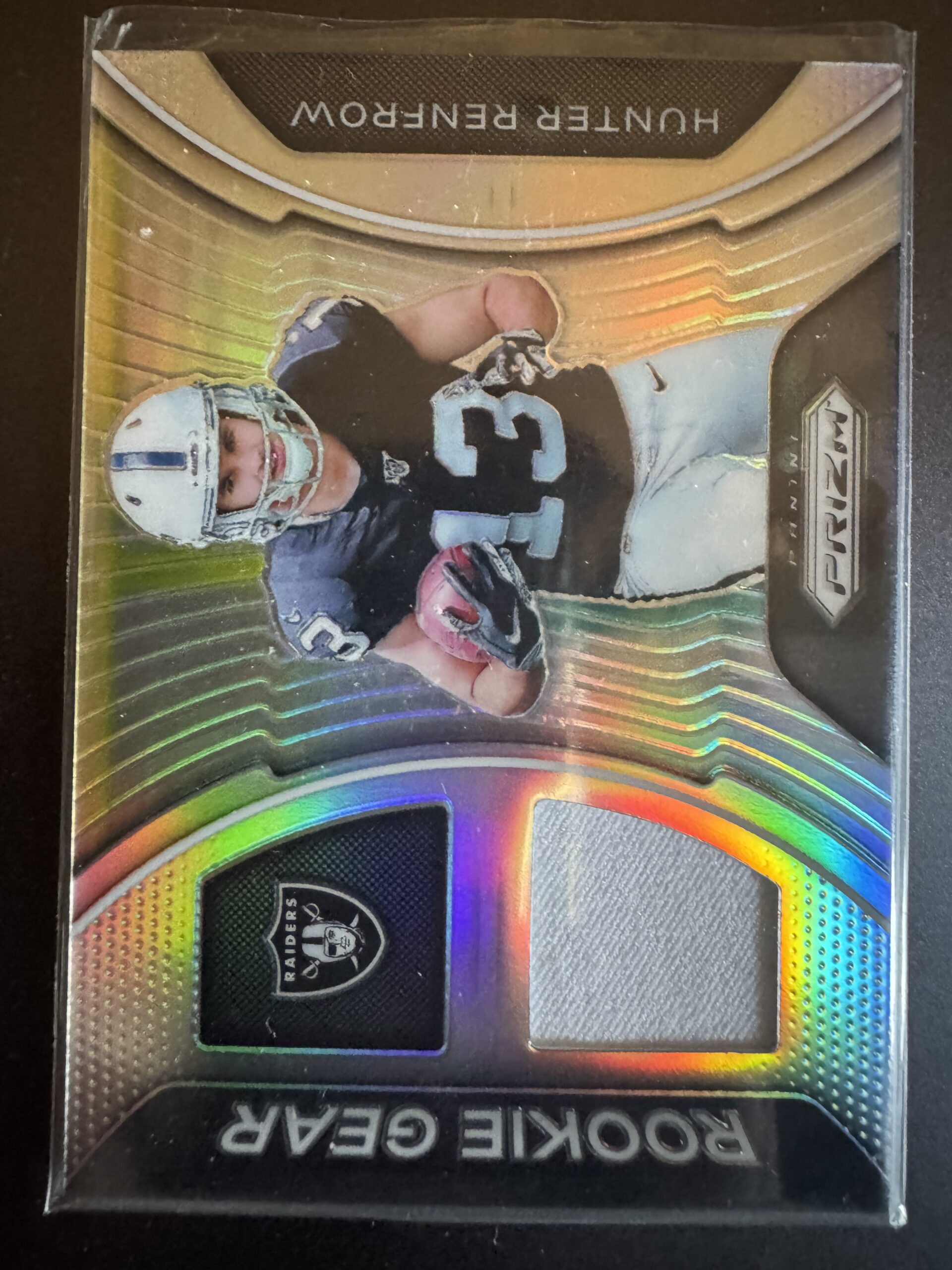 Hunter Renfrow Prizm Rookie Gear Patch Raiders Hunter Renfrow Prizm Rookie Gear Patch Raiders
