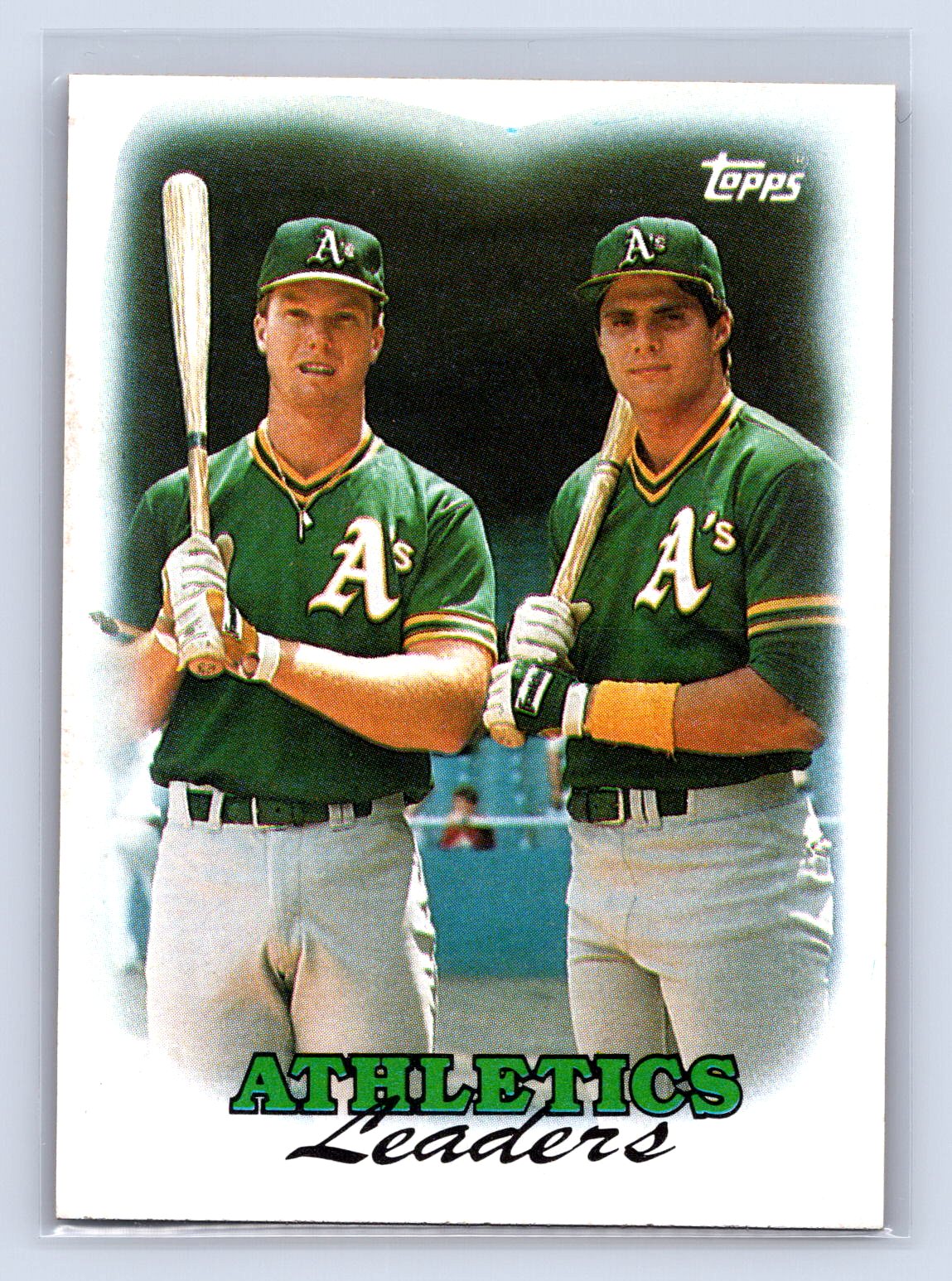 Jose Canseco Mark McGwire Topps Leaders Athletics Jose Canseco Mark McGwire Topps Leaders Athletics