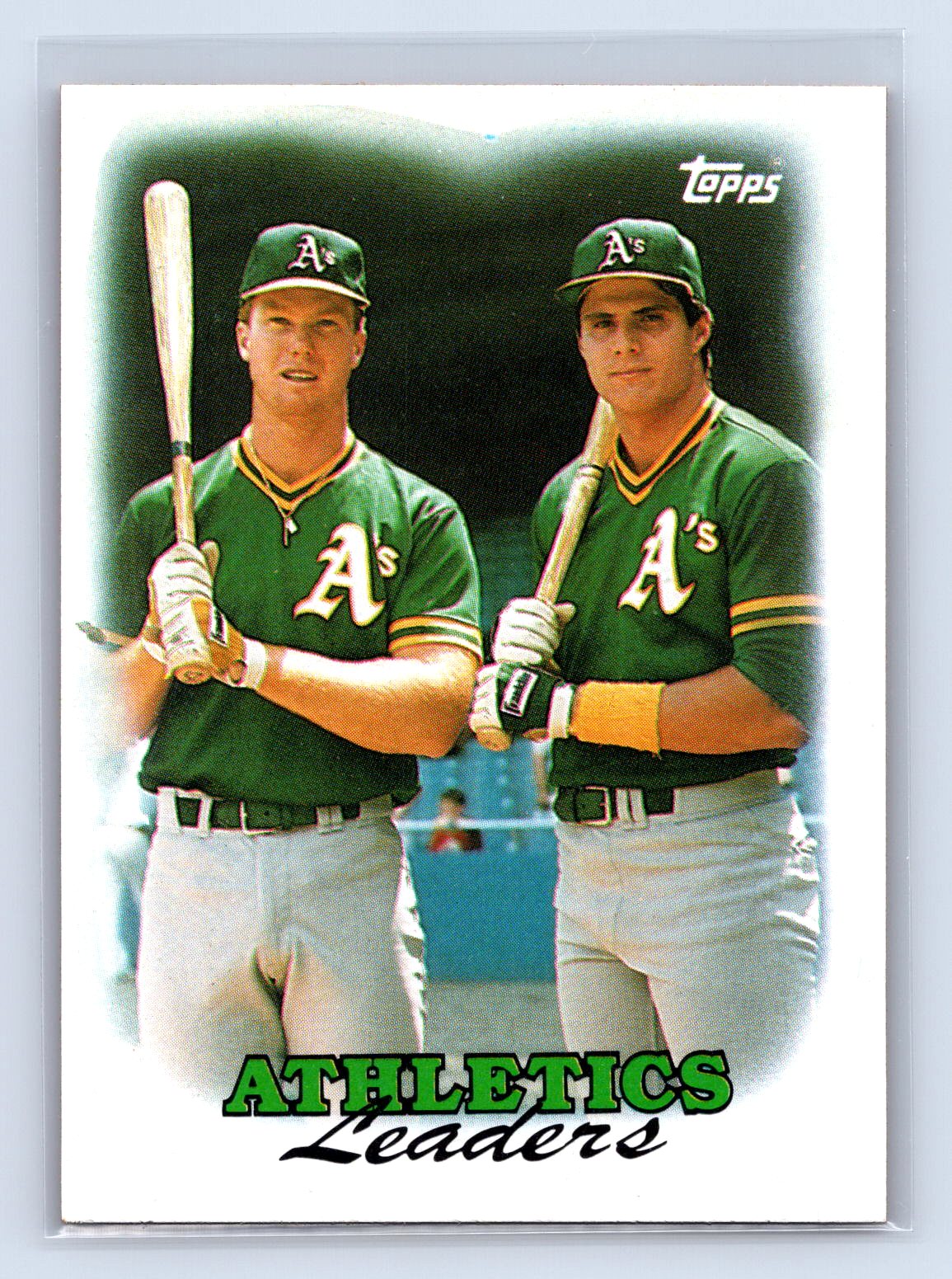 Jose Canseco Mark McGwire Topps Leaders Athletics Jose Canseco Mark McGwire Topps Leaders Athletics