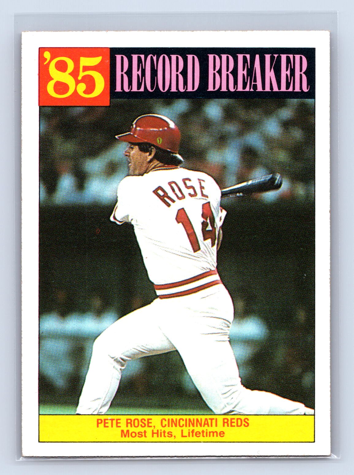 Pete Rose ’85 Record Breaker Reds Pete Rose '85 Record Breaker Reds