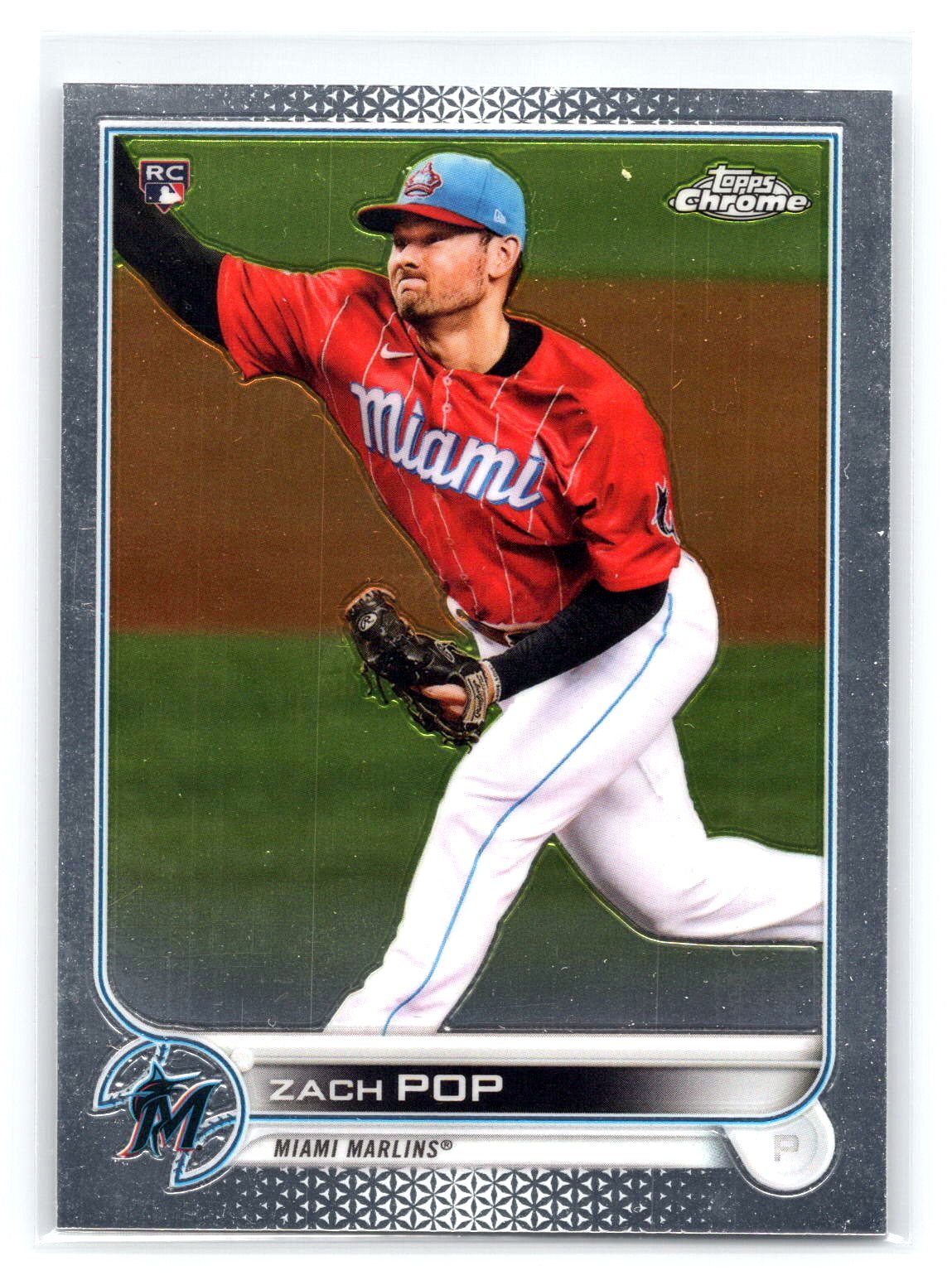 Zach Pop 2022 Topps Chrome RC Rookie Marlins Zach Pop 2022 Topps Chrome RC Rookie Marlins
