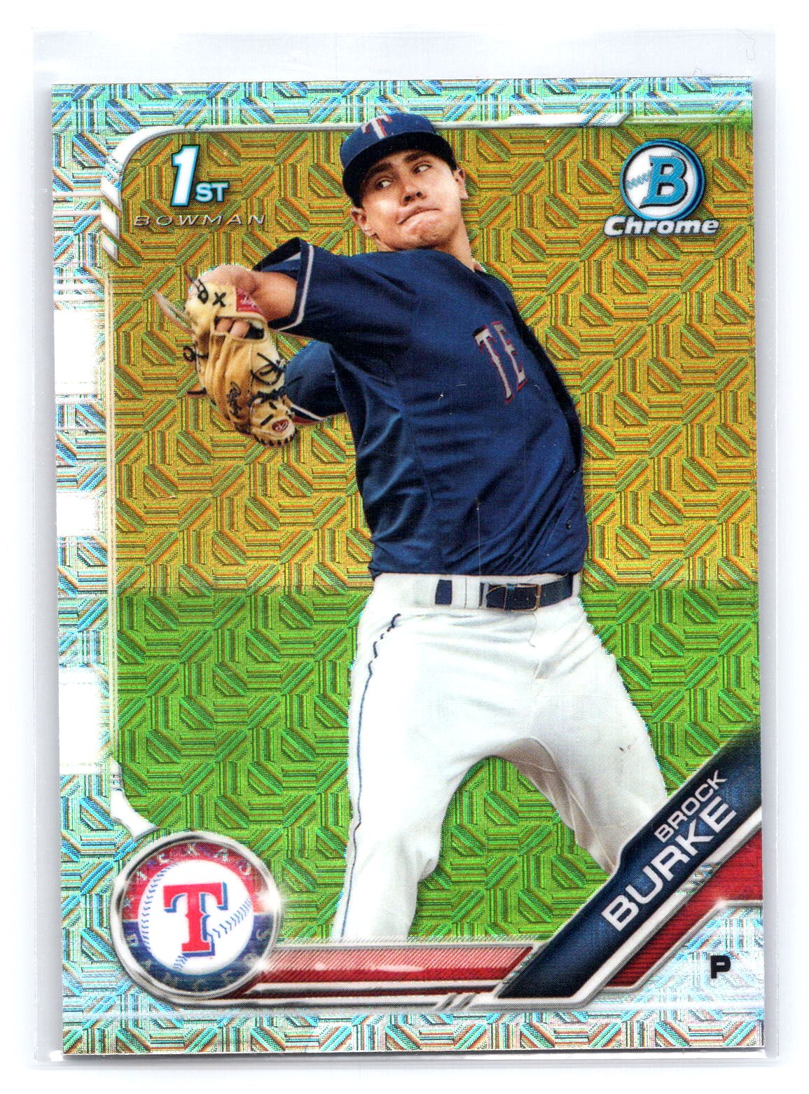 Brock Burke 2019 1st Bowman Chrome Mojo Rangers Brock Burke 2019 1st Bowman Chrome Mojo Rangers