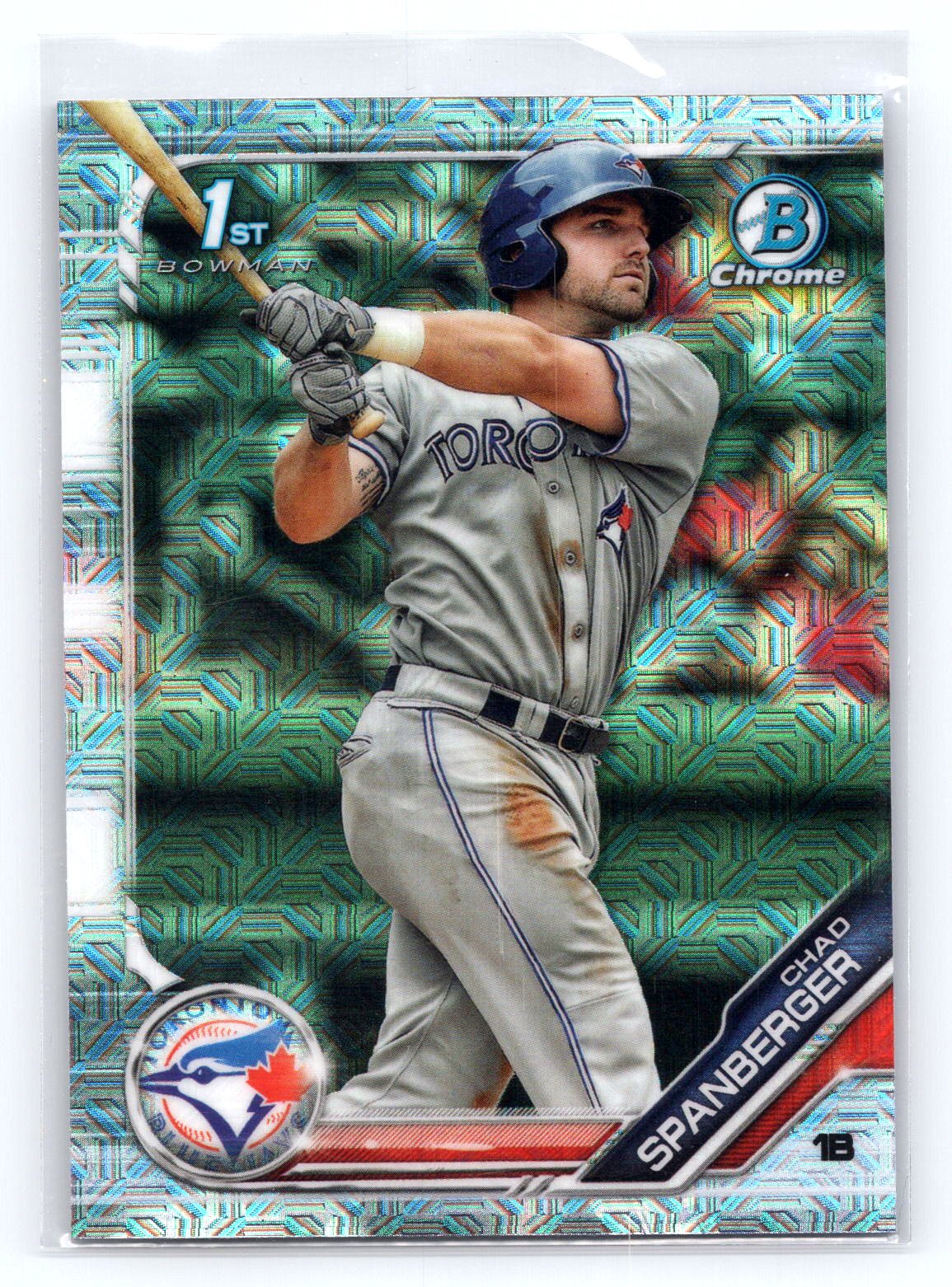Chad Spanberger 2019 1st Bowman Chrome Mojo Blue Jays Chad Spanberger 2019 1st Bowman Chrome Mojo Blue Jays