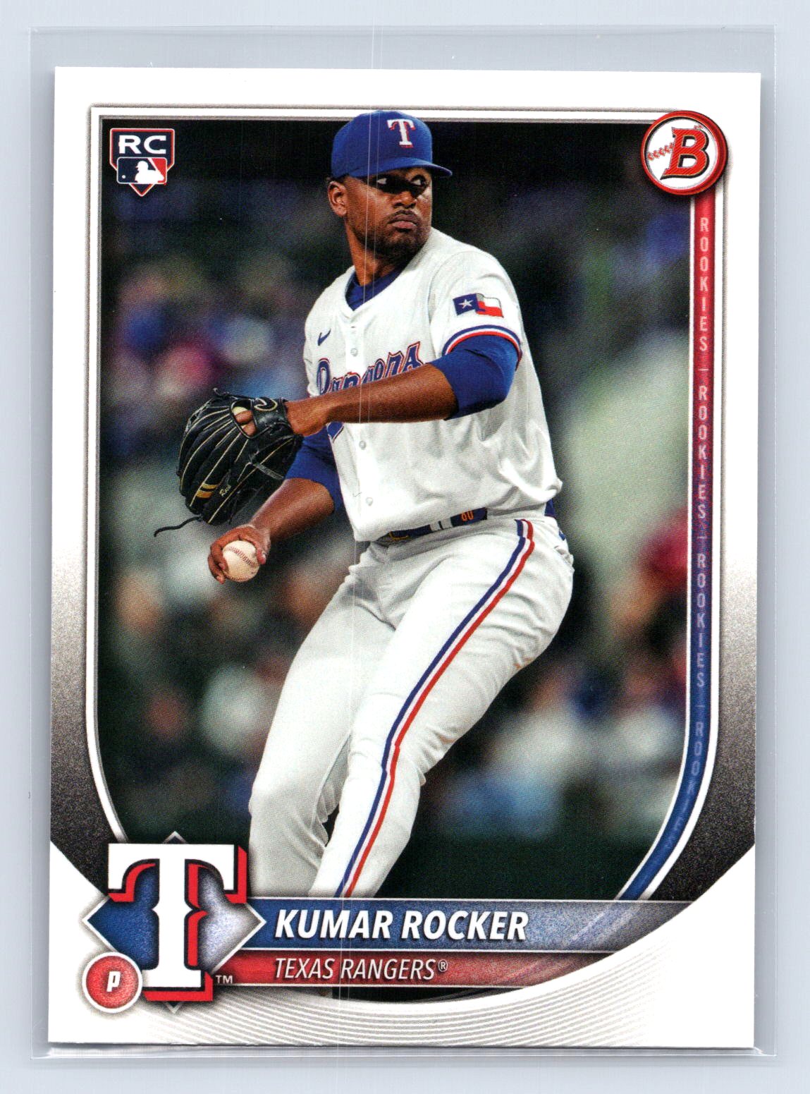 Kumar Rocker 2025 Bowman Paper RC Rangers Kumar Rocker 2025 Bowman Paper RC Rangers