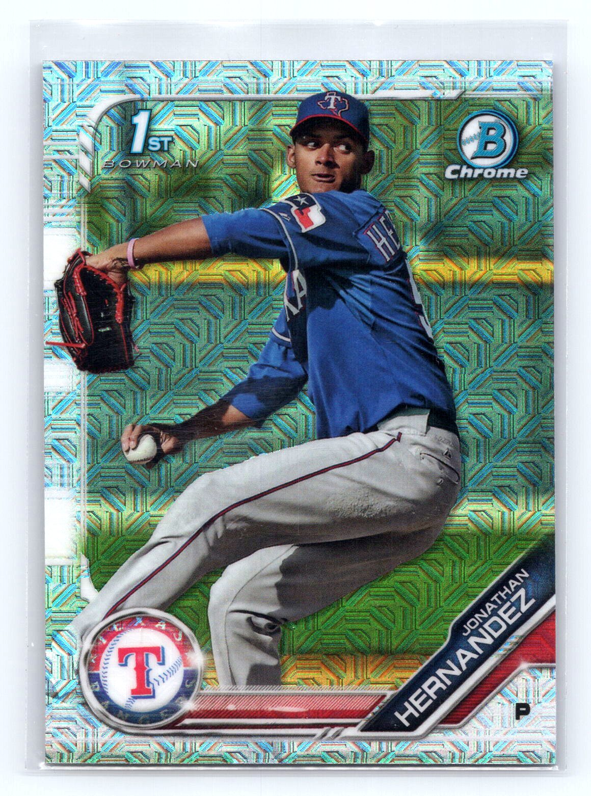 Jonathan Hernandez 2019 1st Bowman Chrome Mojo Rangers Jonathan Hernandez 2019 1st Bowman Chrome Mojo Rangers