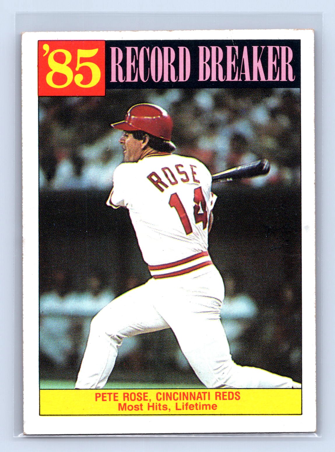 Pete Rose ’85 Record Breaker Reds Pete Rose '85 Record Breaker Reds