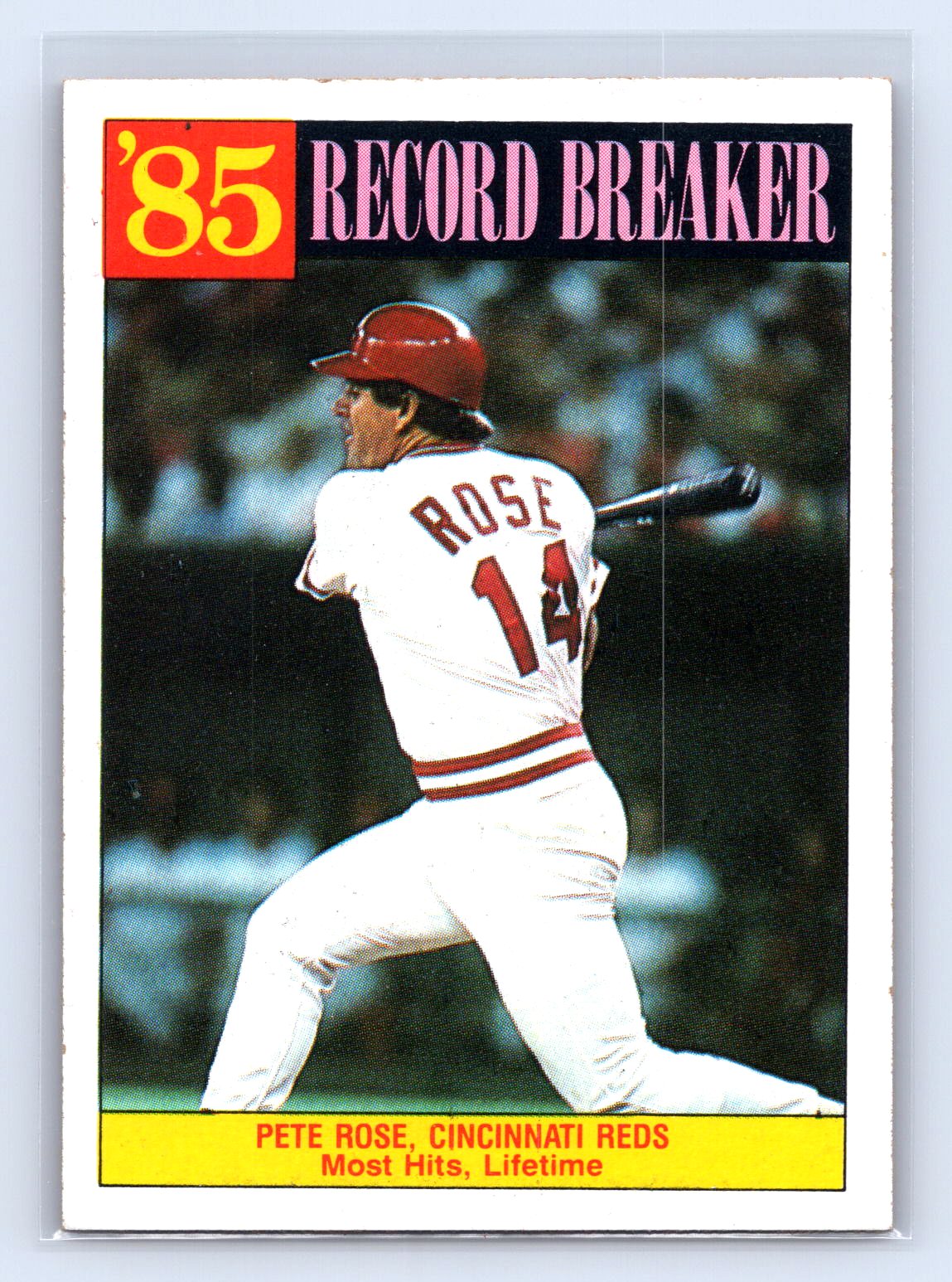 Pete Rose ’85 Record Breaker Reds Pete Rose '85 Record Breaker Reds