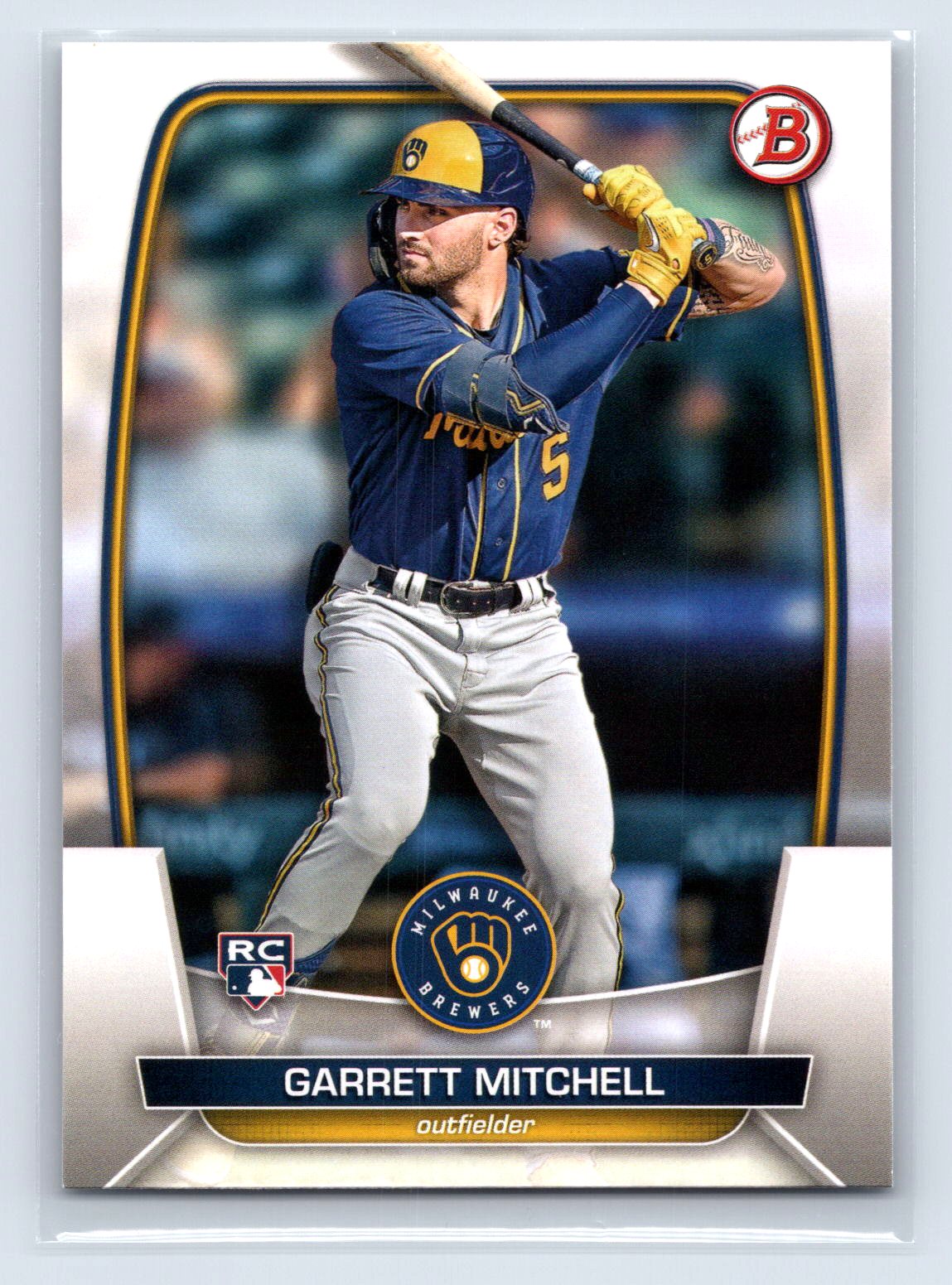 Garrett Mitchell 2023 Bowman Paper RC Brewers Garrett Mitchell 2023 Bowman Paper RC Brewers