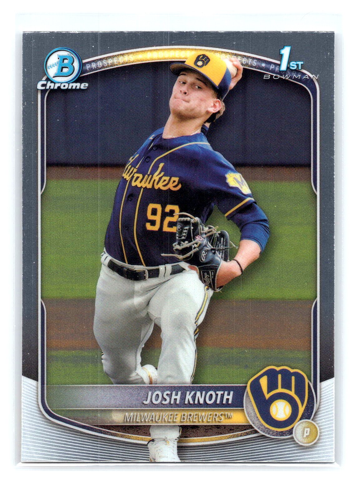 Josh Knoth 2025 1st Bowman Prospect Brewers Josh Knoth 2025 1st Bowman Prospect Brewers