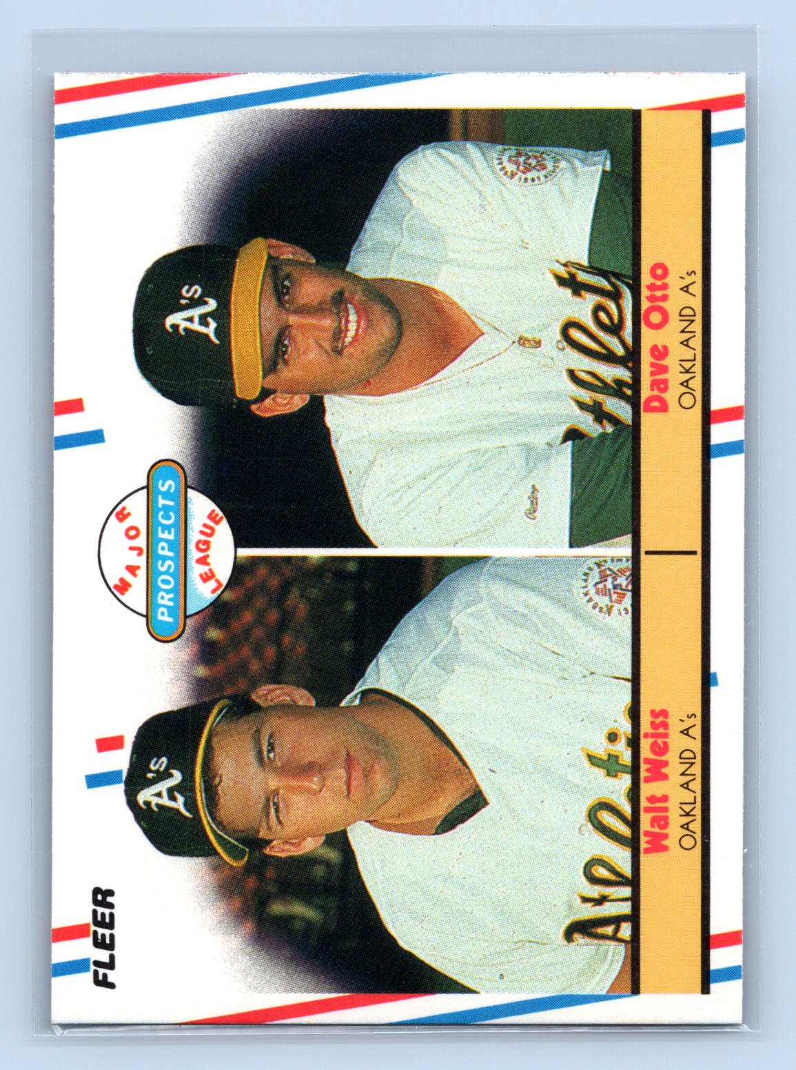 Walt Weiss Fleer Prospects Athletics Walt Weiss Fleer Prospects Athletics