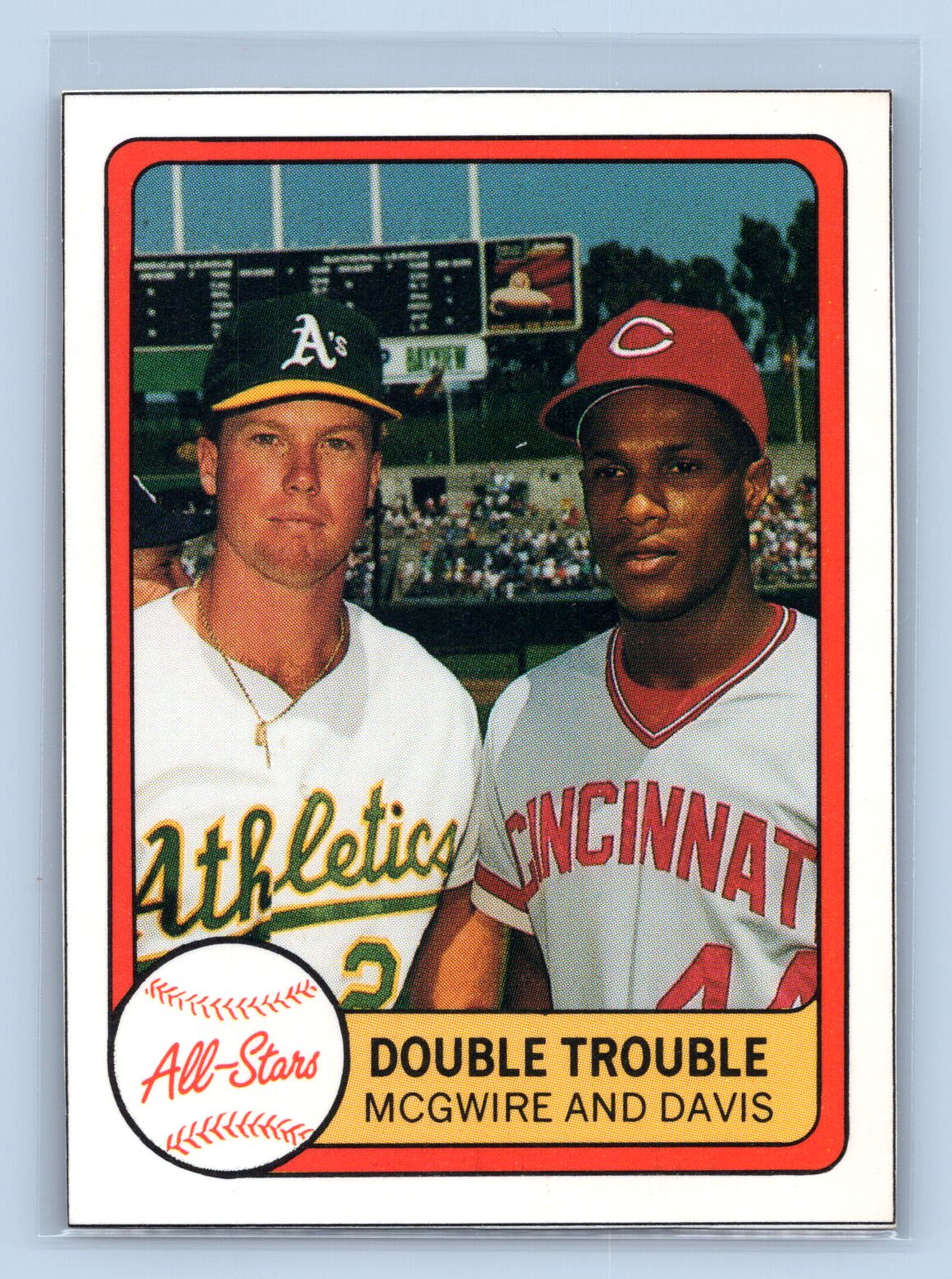 Mark McGwire Eric Davis All-Star Athletics Reds Mark McGwire Eric Davis All-Star Athletics Reds