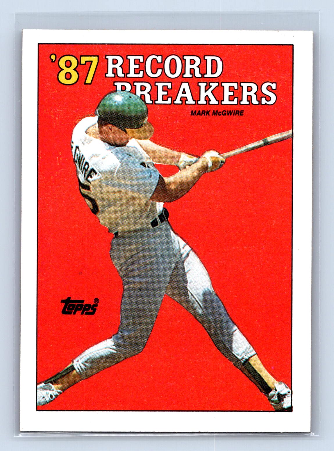Mark McGwire Topps ’87 Record Breakers Athletics Mark McGwire Topps '87 Record Breakers Athletics