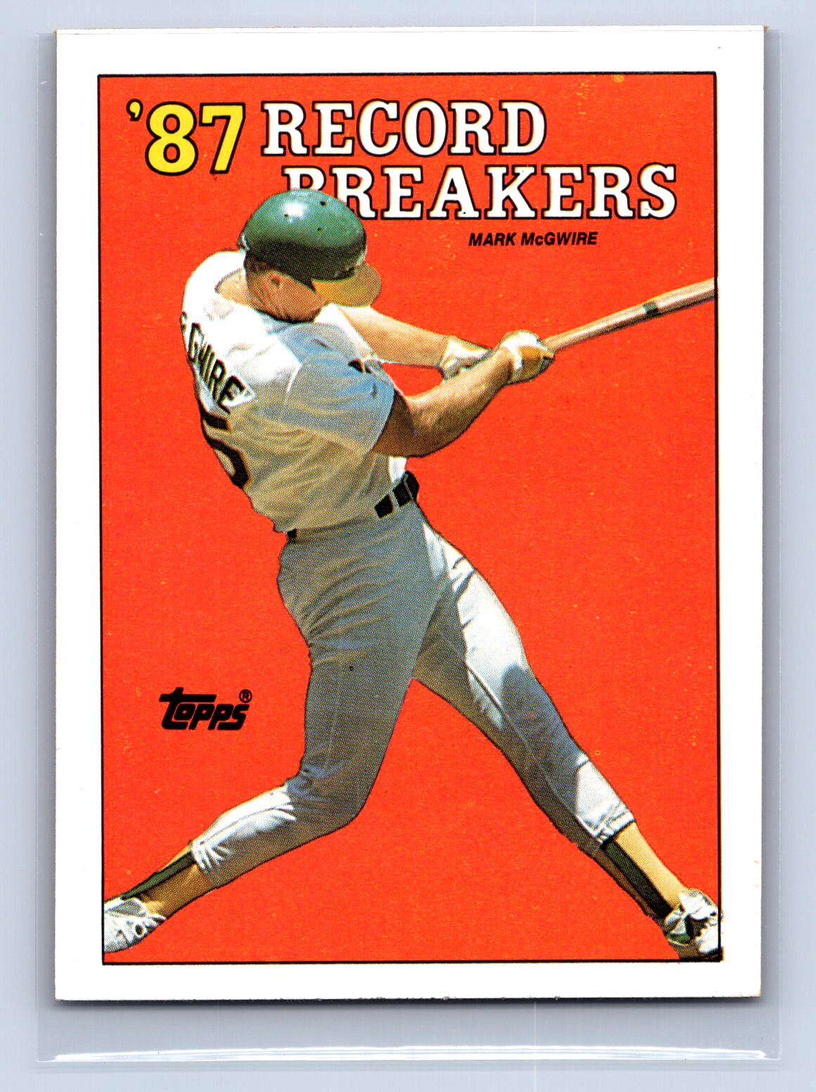 Mark McGwire Topps ’87 Record Breakers Athletics Mark McGwire Topps '87 Record Breakers Athletics