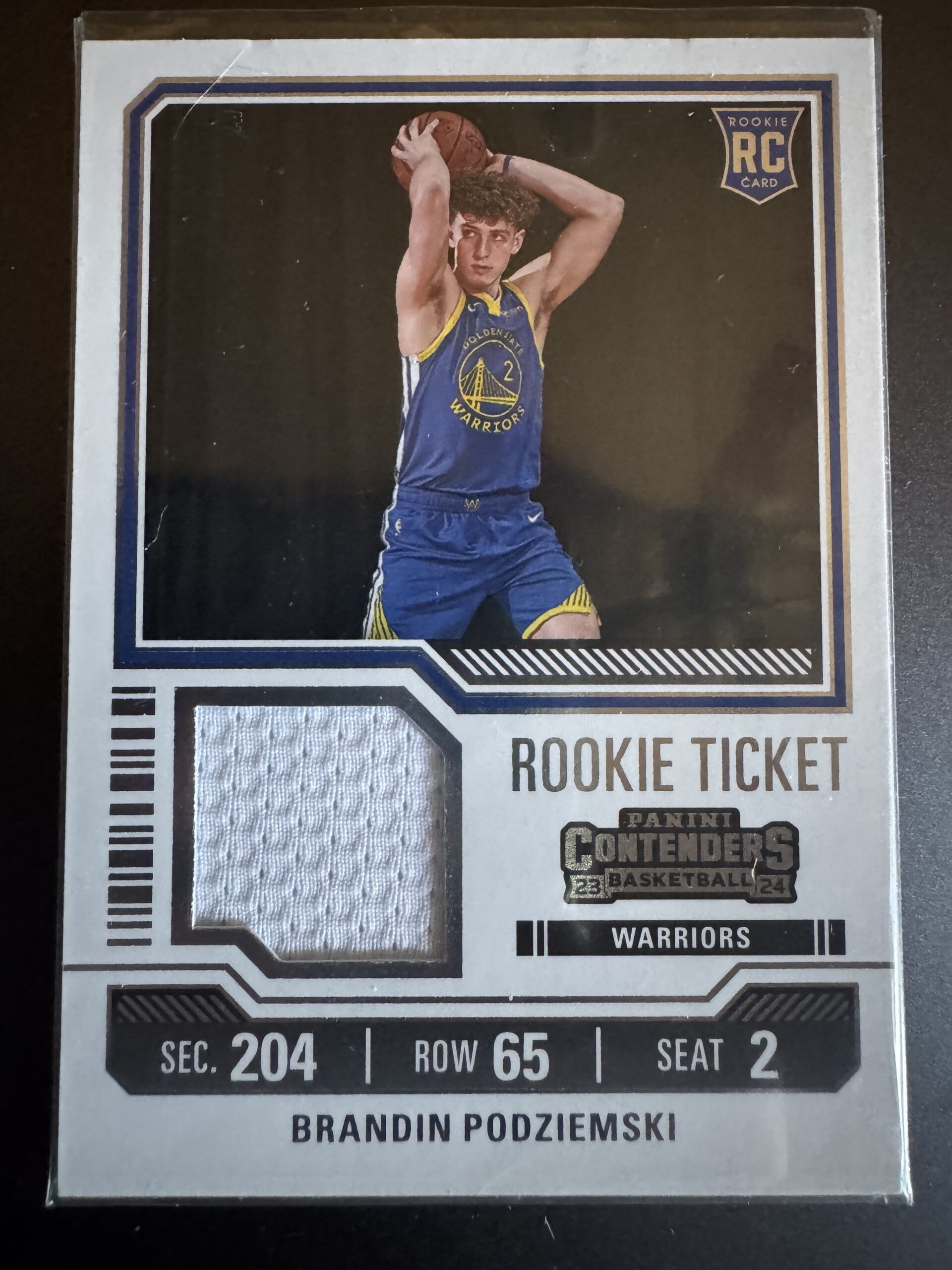 Brandin Podziemski Contenders Rookie Ticket Patch Warriors Brandin Podziemski Contenders Rookie Ticket Patch Warriors