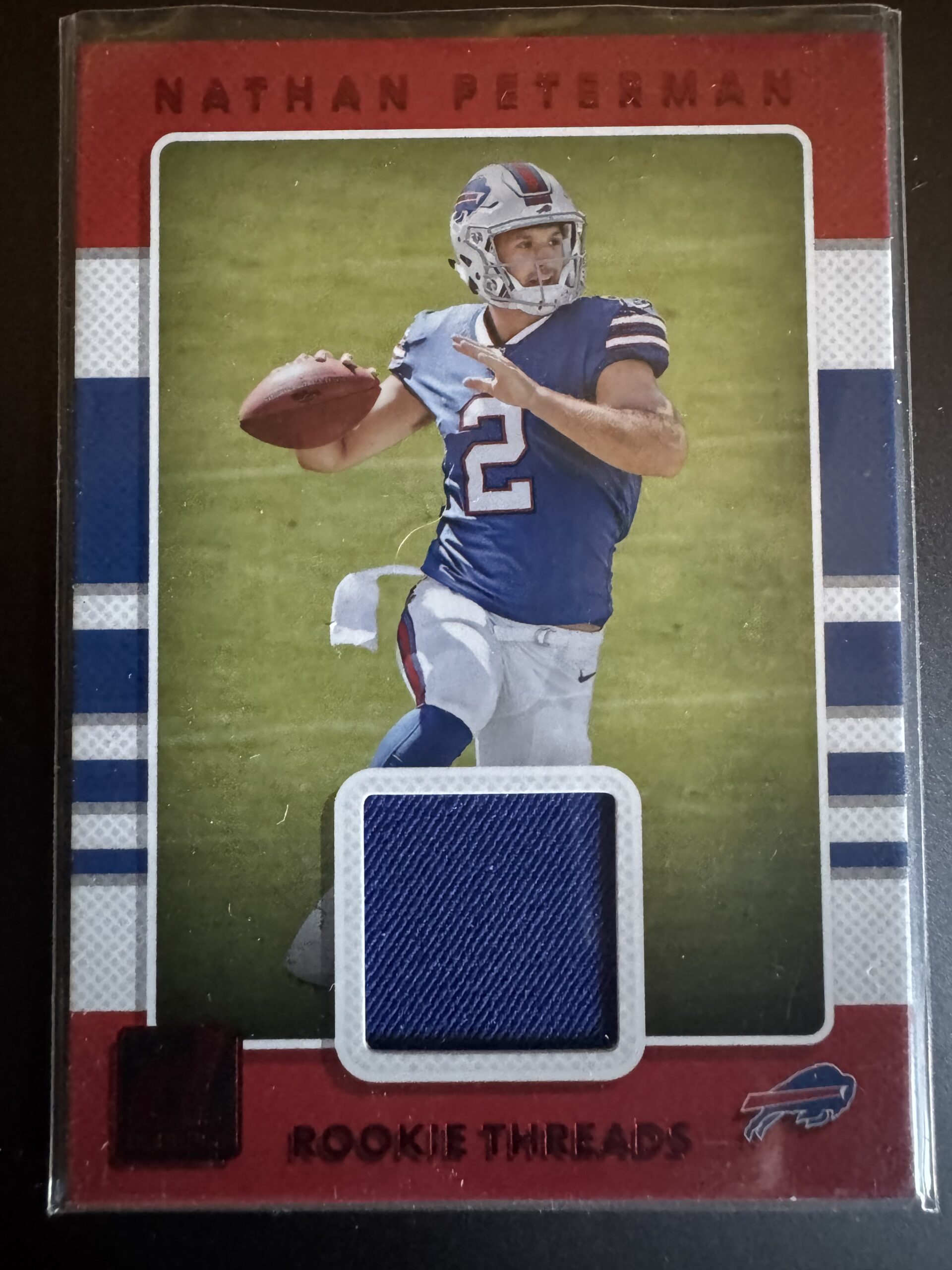 Nathan Peterman Donruss Rookie Threads Patch Bills Nathan Peterman Donruss Rookie Threads Patch Bills