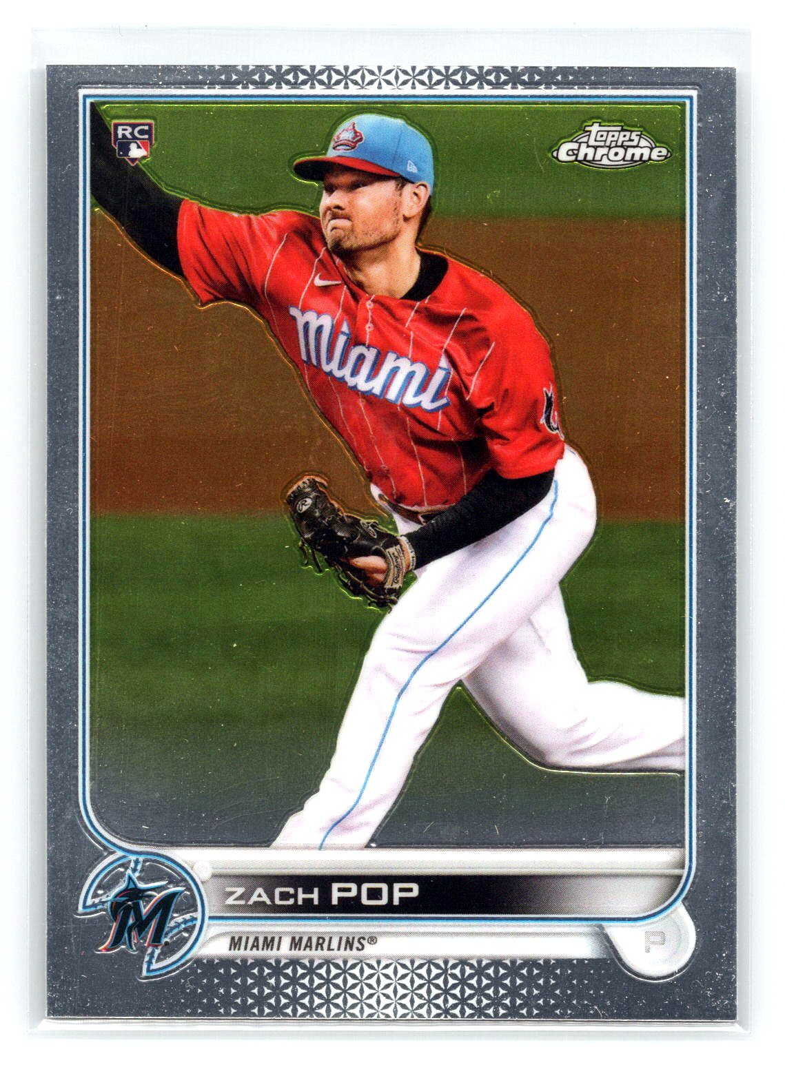 Zach Pop 2022 Topps Chrome RC Rookie Marlins Zach Pop 2022 Topps Chrome RC Rookie Marlins